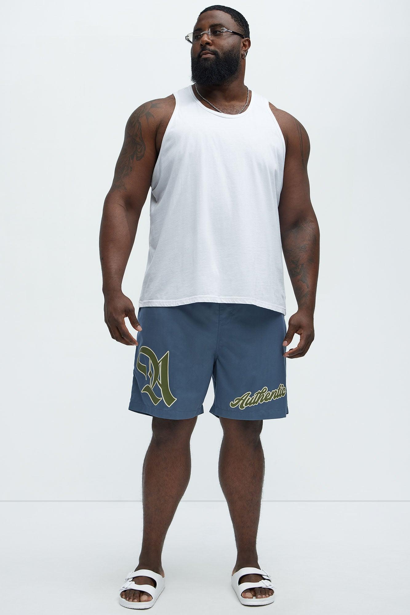 Authentic Lifestyle Swim Mid Trunk - Grey Product Image