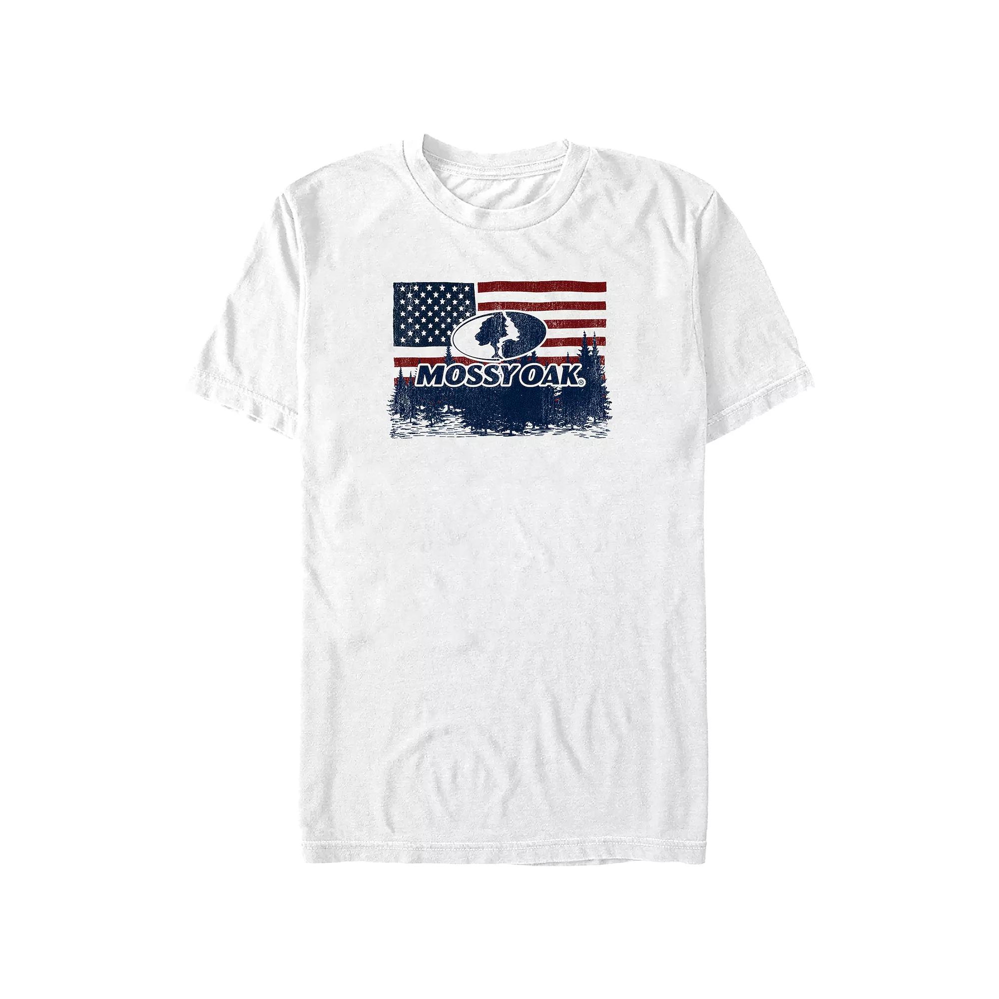 Big & Tall Mossy Oak USA Flag Forest Graphic Tee, Men's,  Product Image