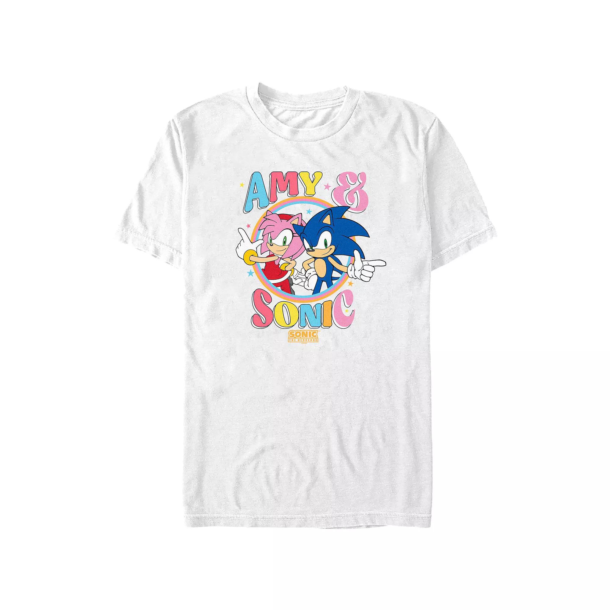 Men's Sonic The Hedgehog Amy And Sonic Graphic Tee,  Product Image