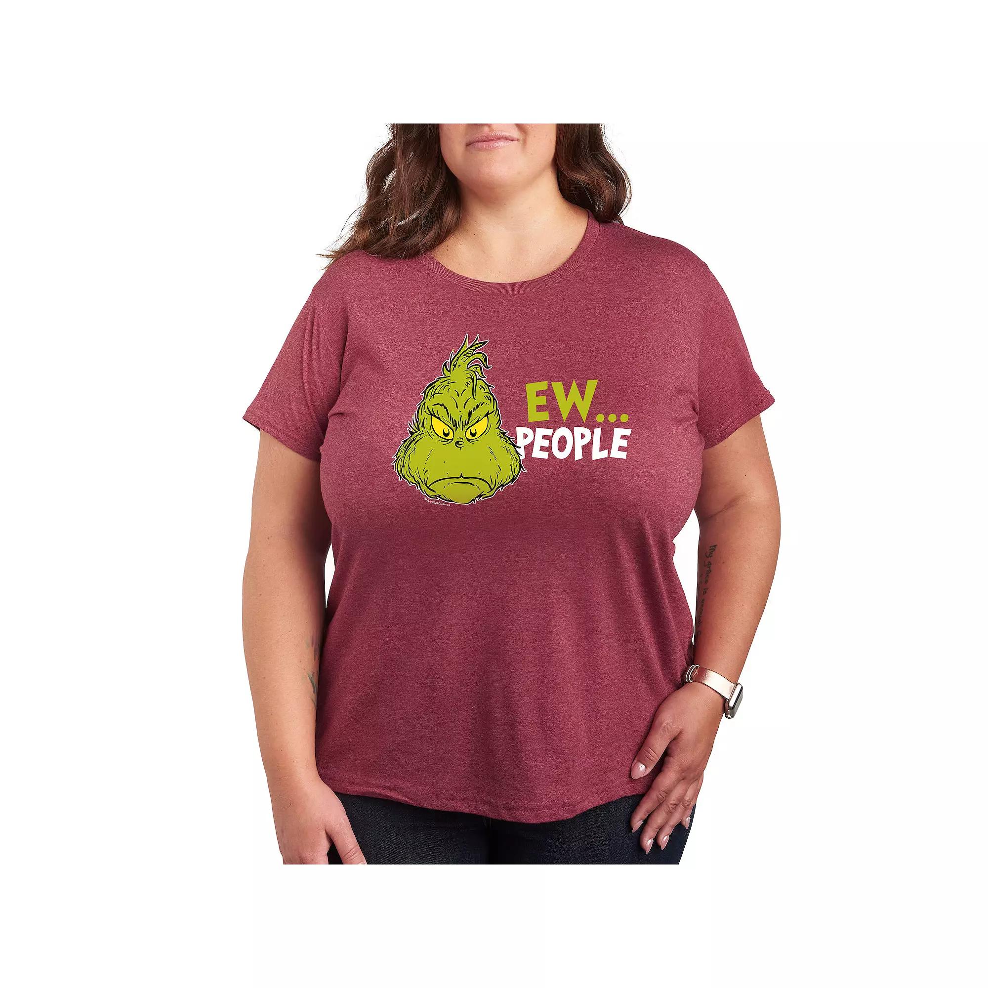 Plus Dr. Seuss The Grinch Ew People Graphic Tee, Women's,  Product Image