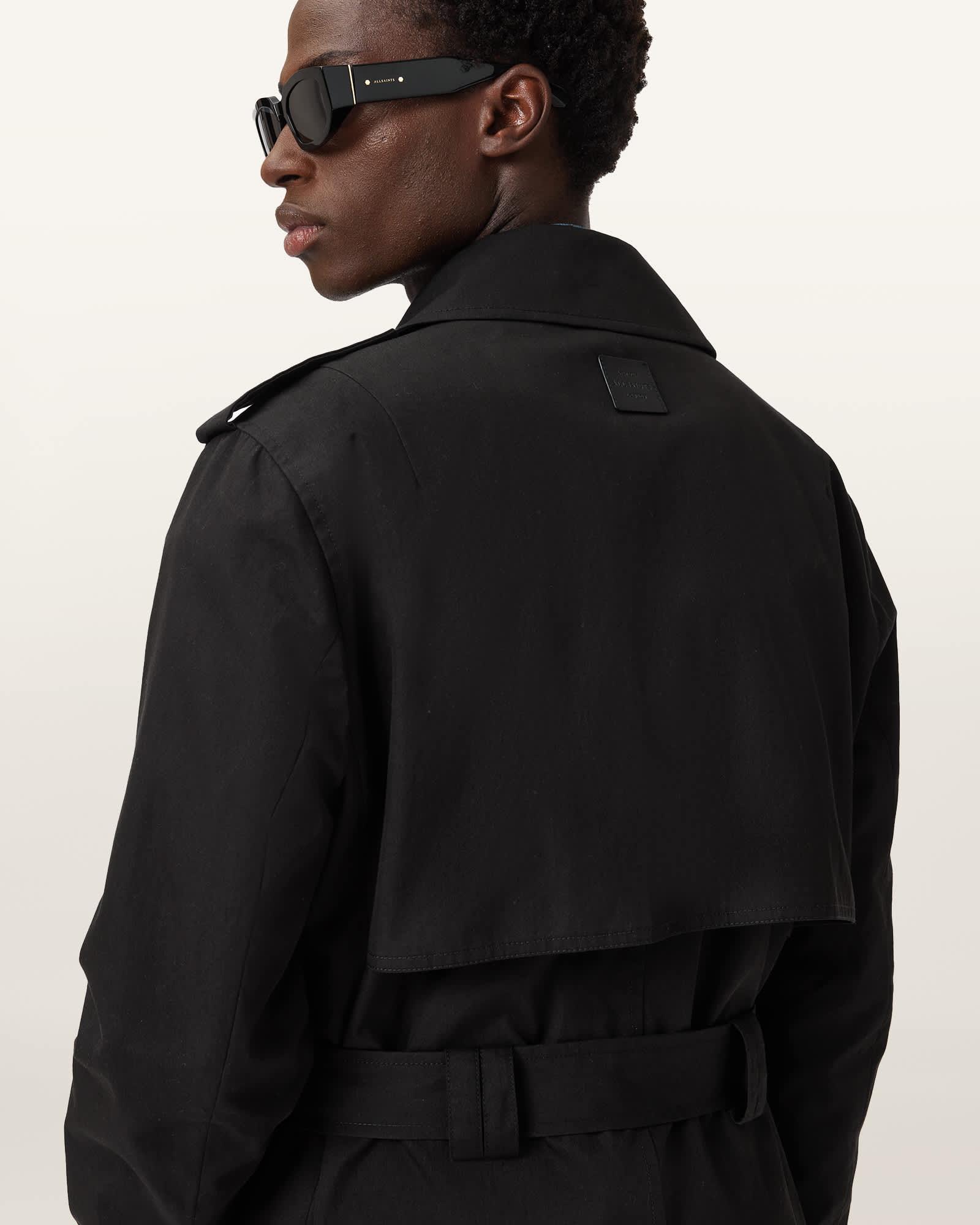 Bastille Trench Coat Black | ALLSAINTS US Product Image