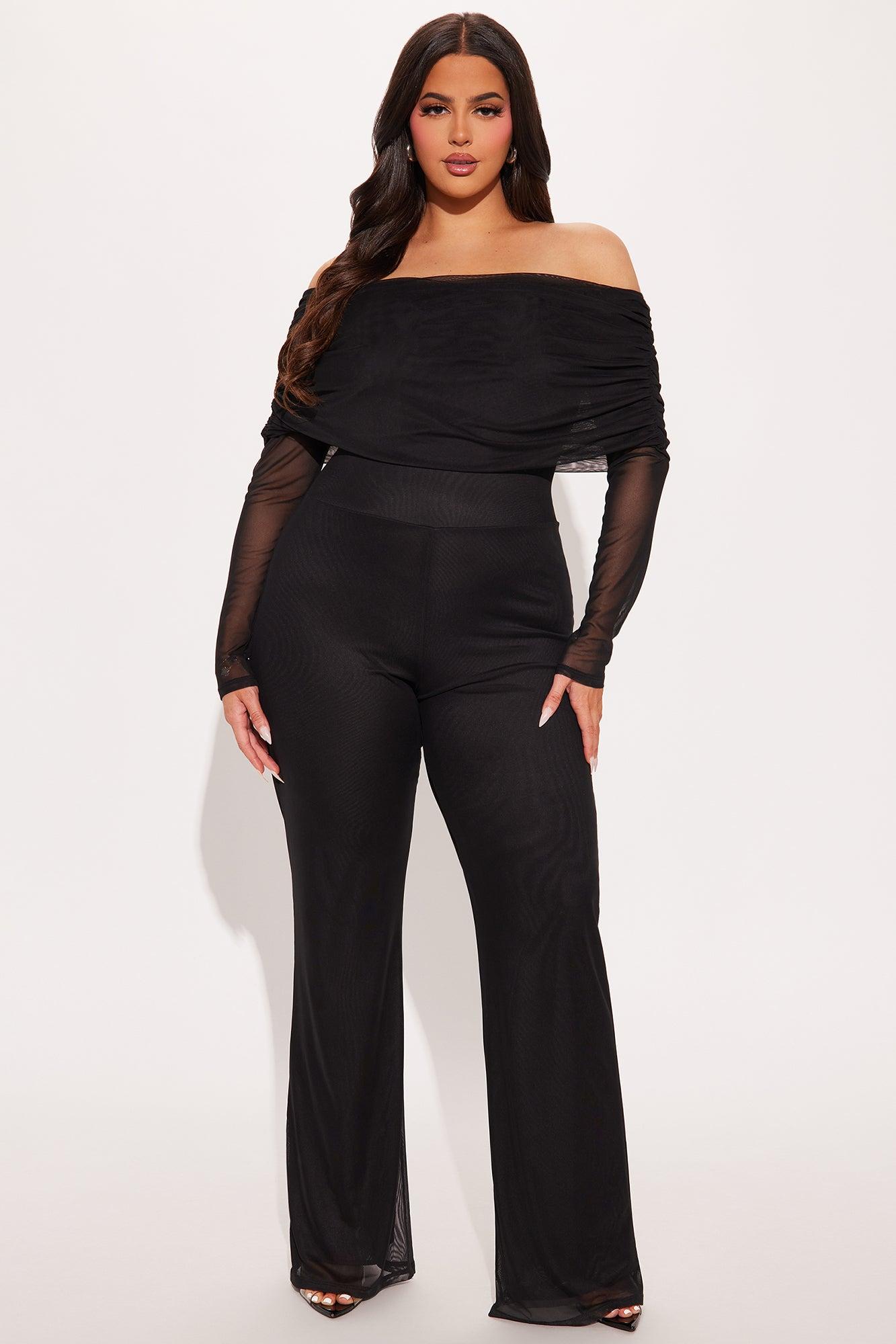Cheers With Me Mesh Jumpsuit - Black Product Image