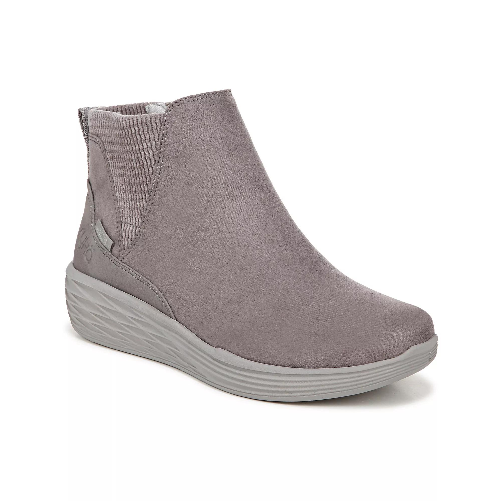 Ryka Noelle Next Zip Women's Wedge Boots, Size: 5 Medium, Gray Leather Product Image