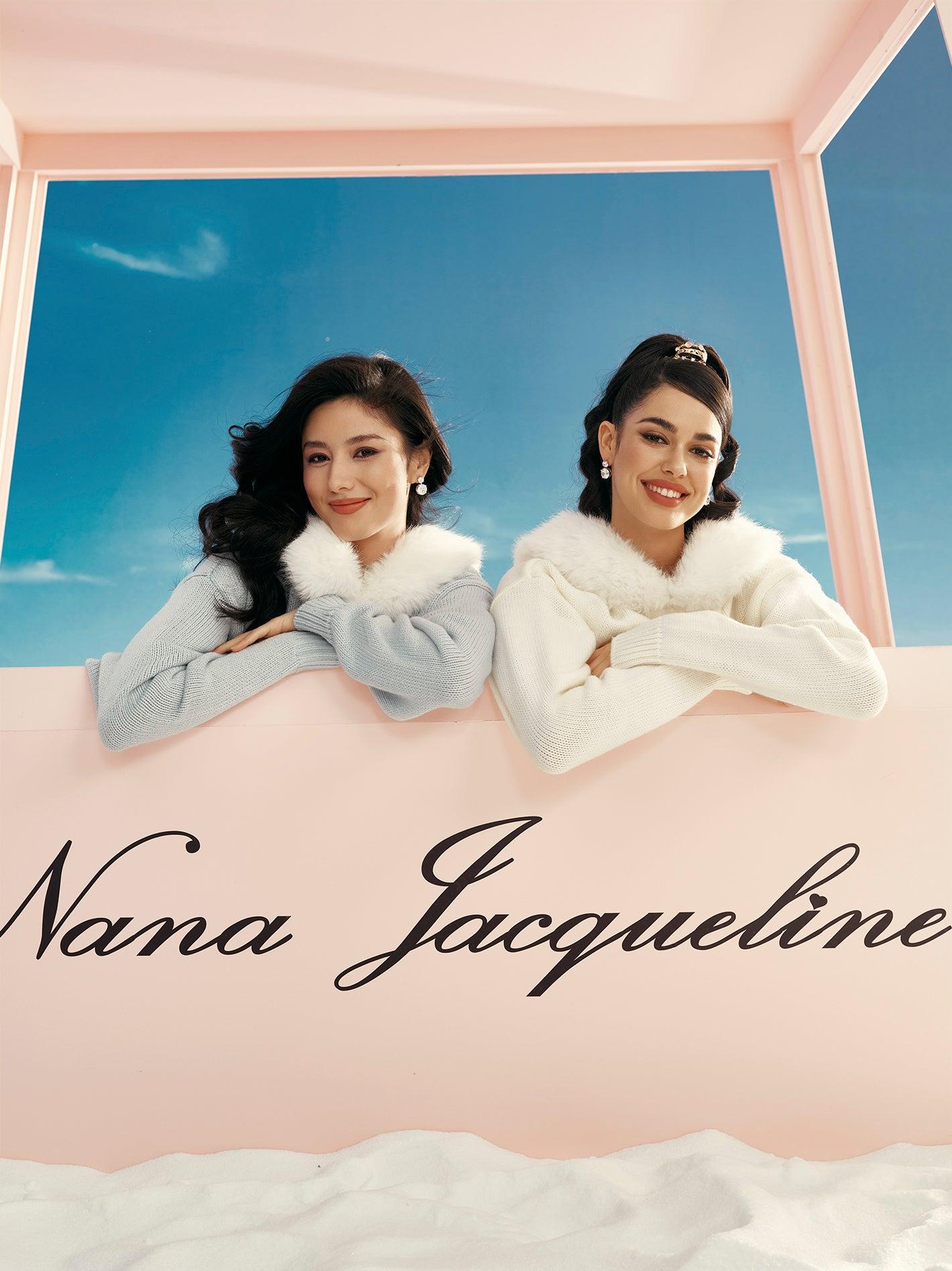 Ava Fur Sweatshirt (Blue) (Final Sale) Product Image