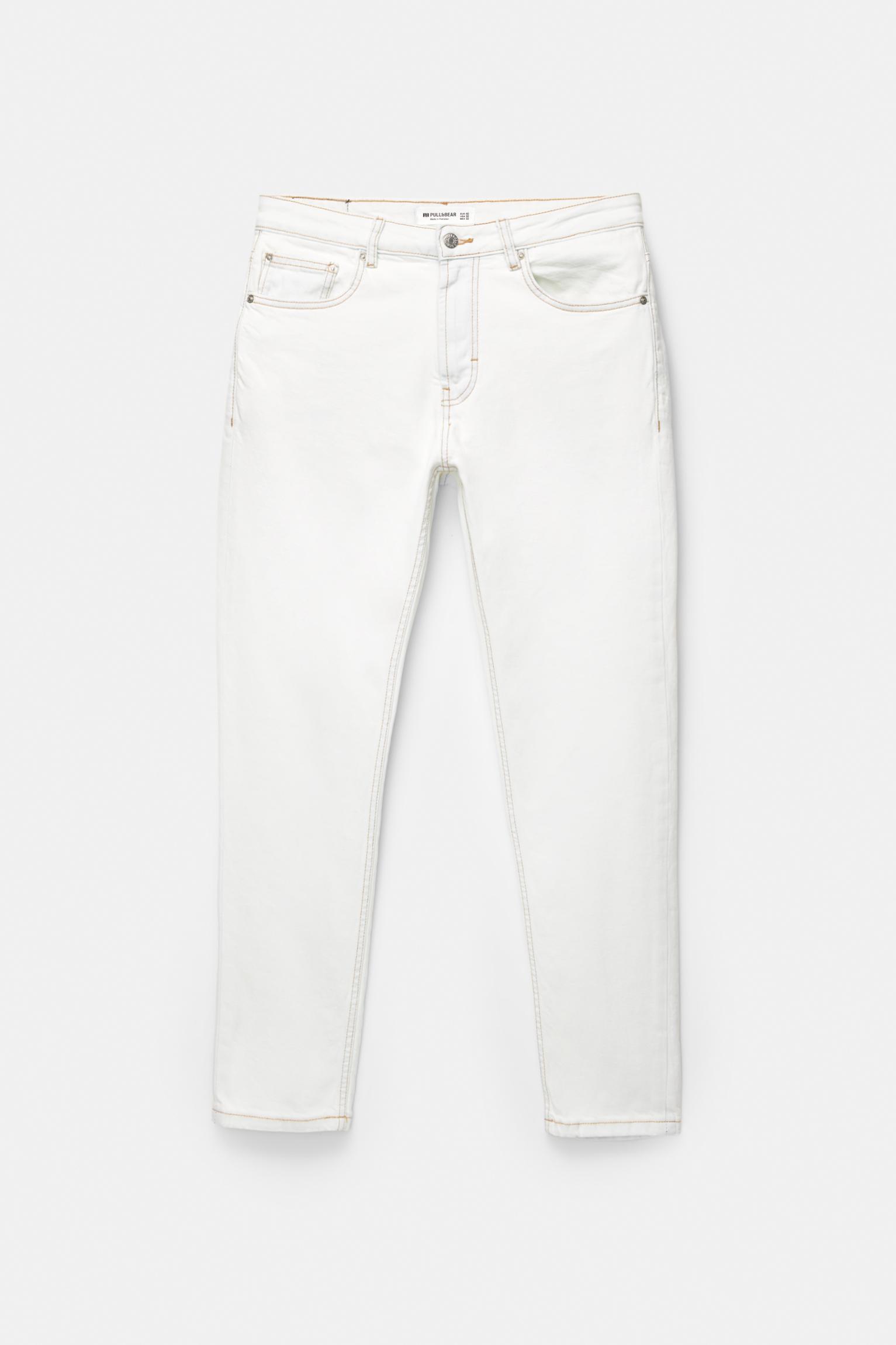 Slim fit jeans with seam details Product Image