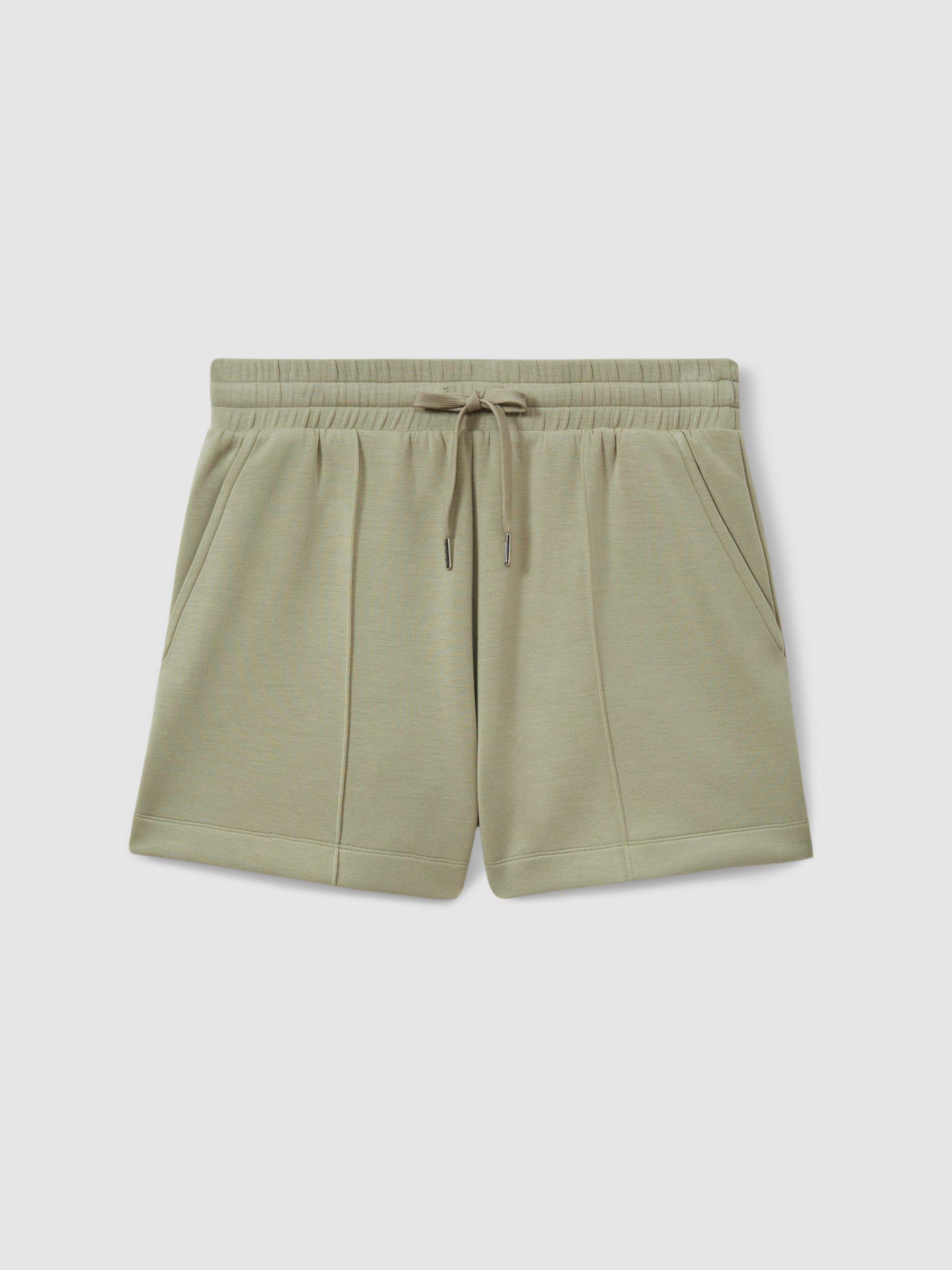 Drawstring Jersey Shorts in Sage Product Image