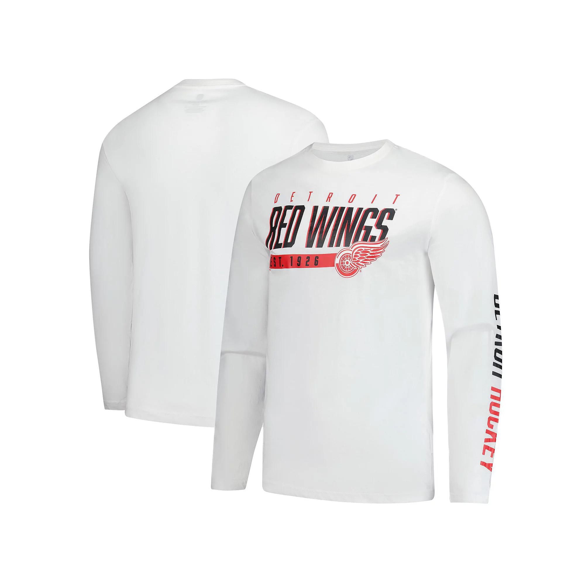 Men's Fanatics  White Detroit Red Wings Long Sleeve T-Shirt, Size: 4XL Product Image