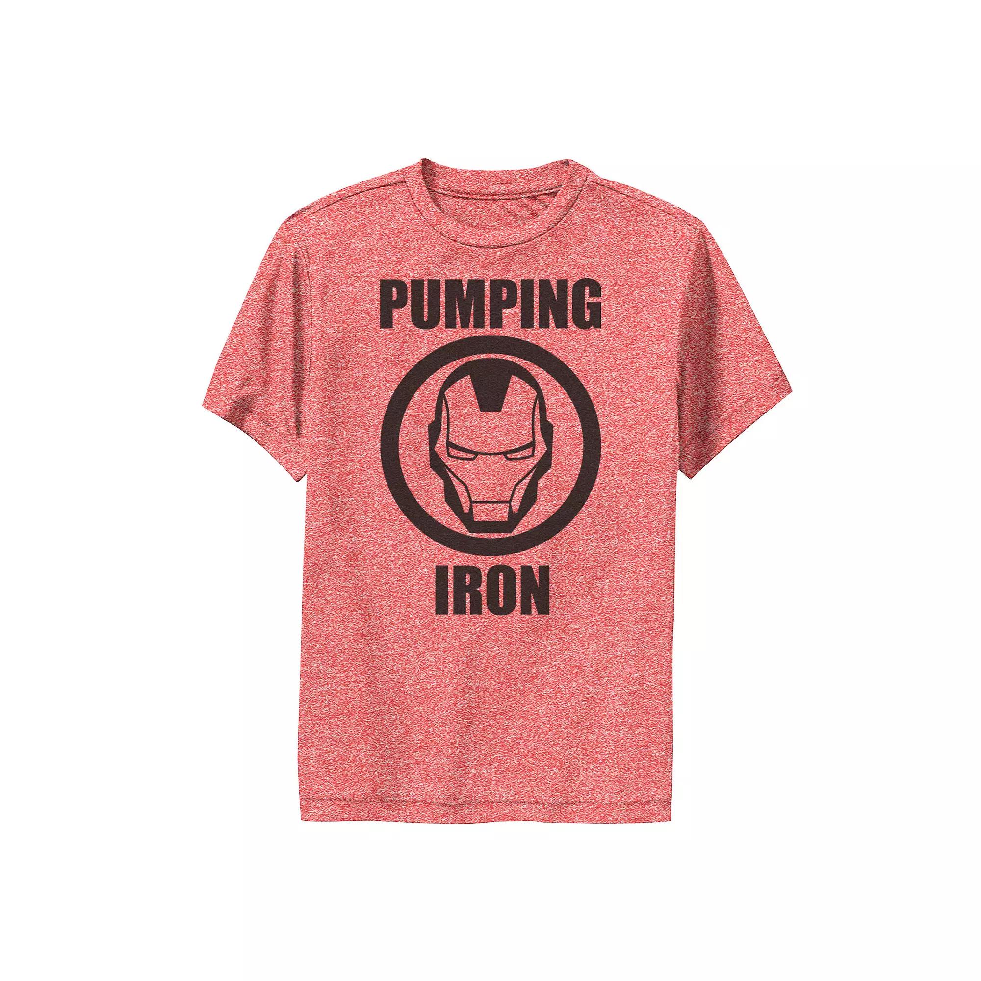Boys 8-20 Marvel Iron Man Pumping Iron Logo Performance Tee, Boy's,  Product Image