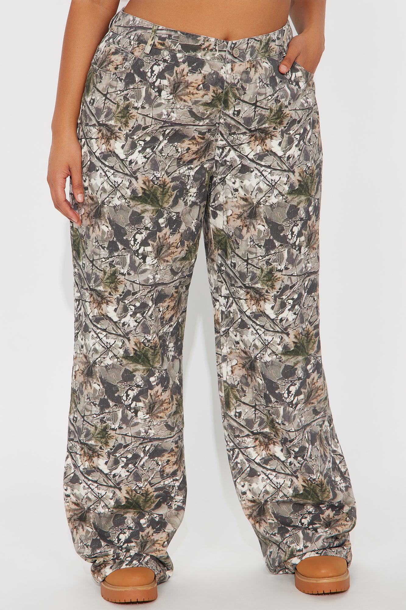 Nowhere To Be Found Camo Wide Leg Pant - Camouflage Female Product Image