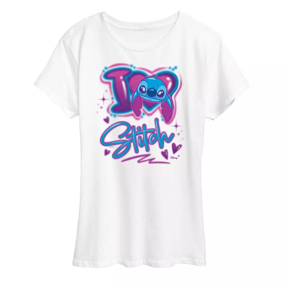 Disney's Lilo & Stitch Women's I Love Stitch Graphic Tee,  Product Image