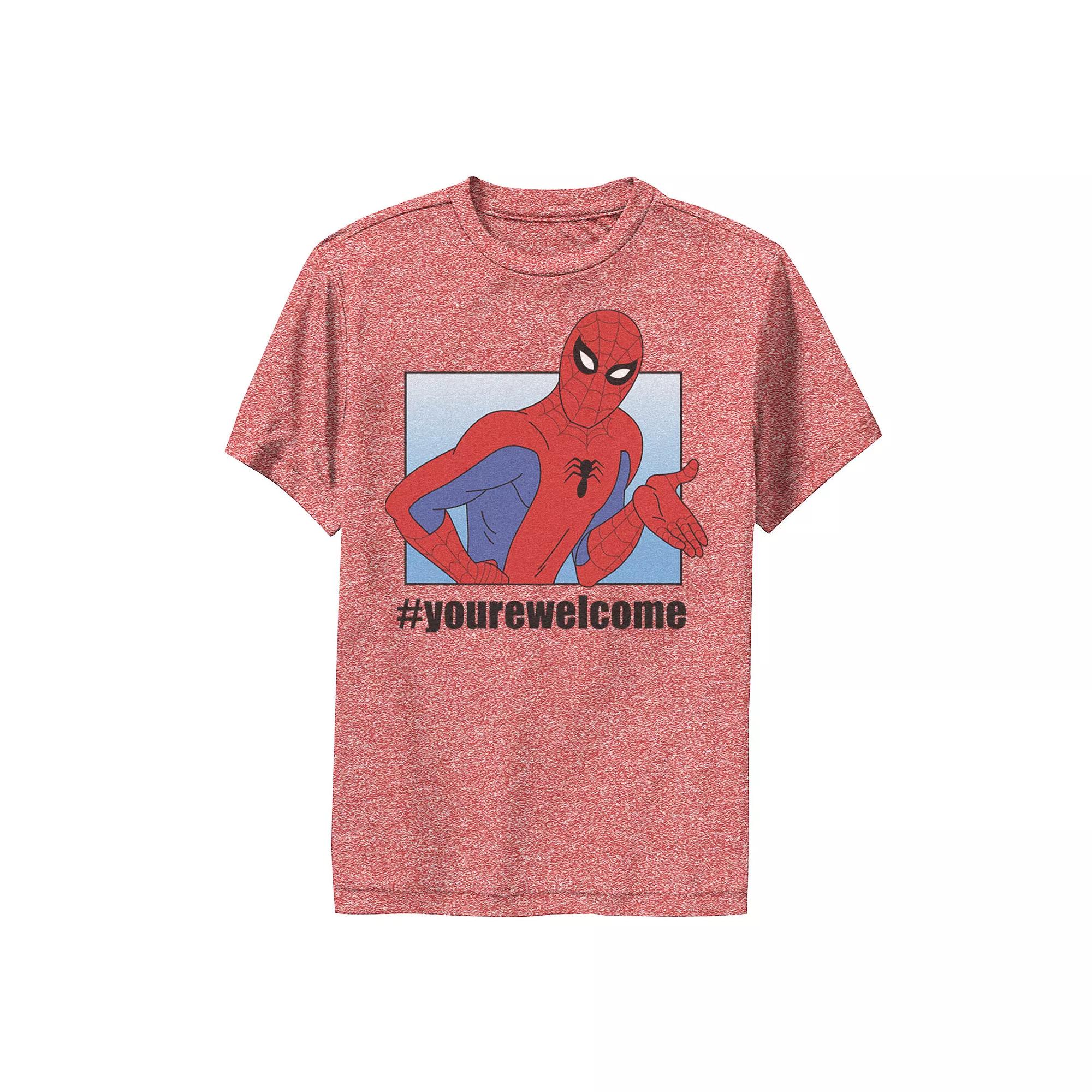 Boys 8-20 Marvel Spider-Man #yourwelcome Vintage Panel Poster Performance Graphic Tee, Boy's,  Product Image