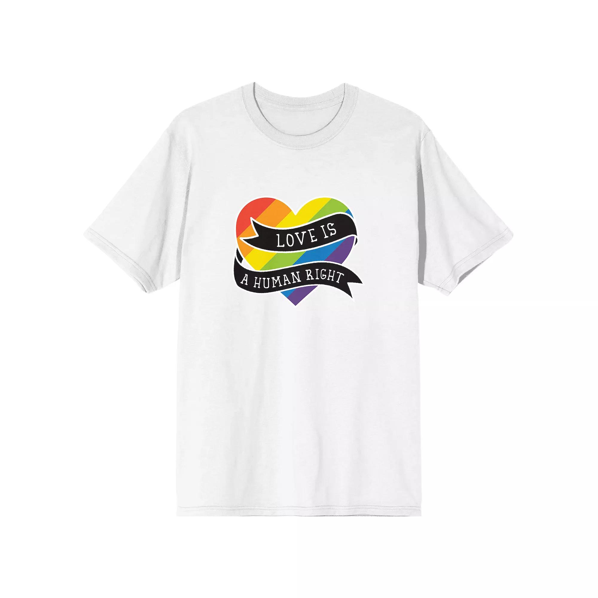 Men's Pride Love Is A Human Right Tee,  Product Image