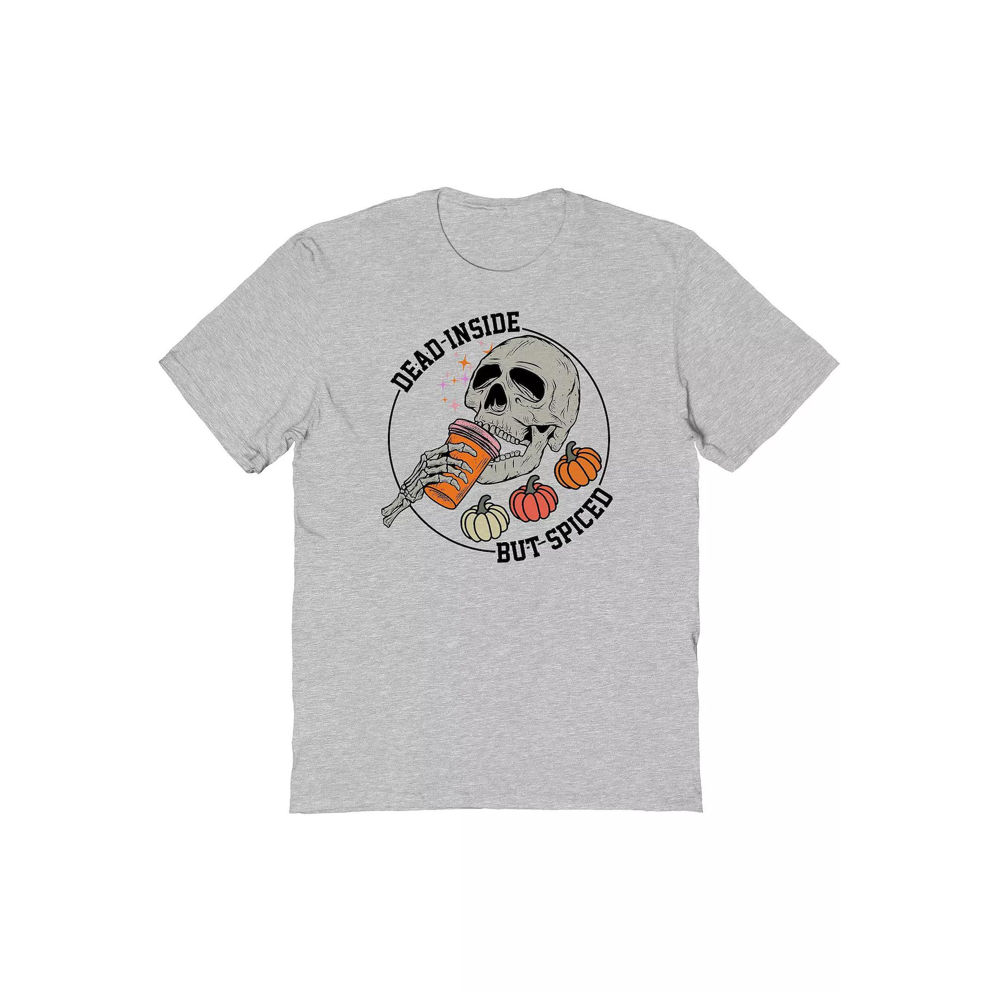 Mens Dead Inside Spiced Halloween Graphic Tee Product Image