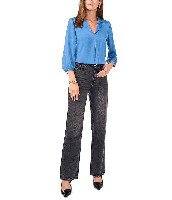 Vince Camuto V Neck 3/4 Sleeve Blouse Product Image