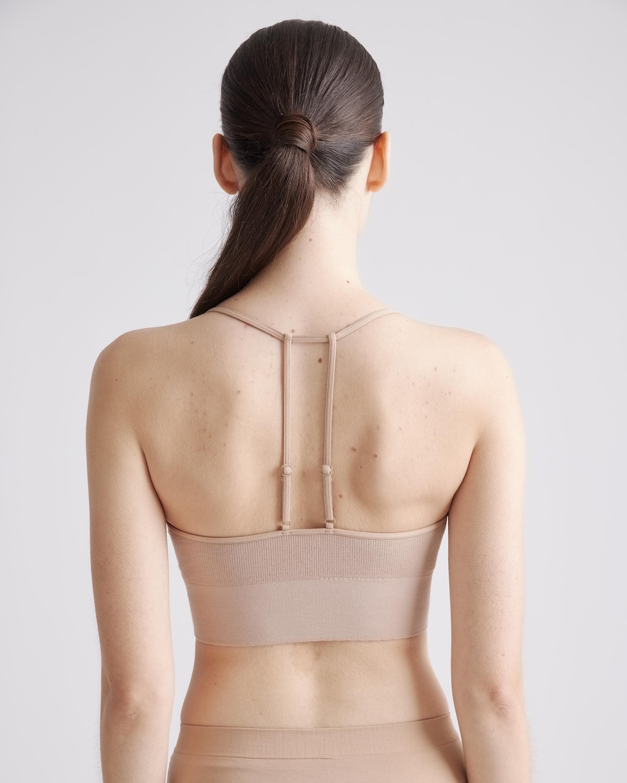 Quince | Women's Comfort Rib T-Back Bralette Size S/M, Nylon/Spandex Product Image