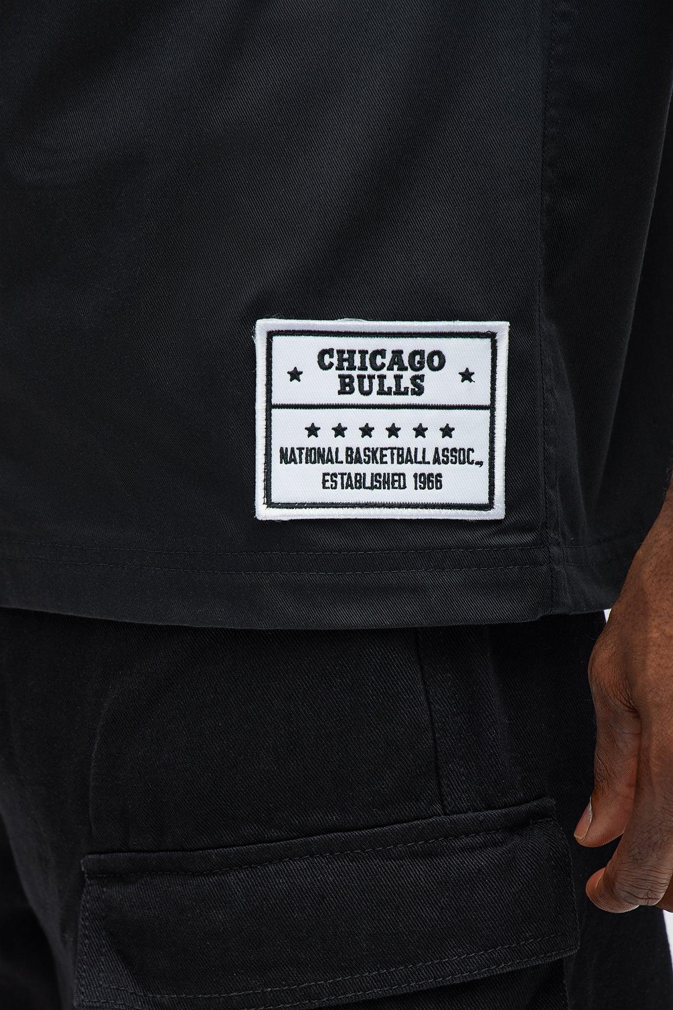 Bulls Regular Fit Button Up Shirt - Black Male Product Image