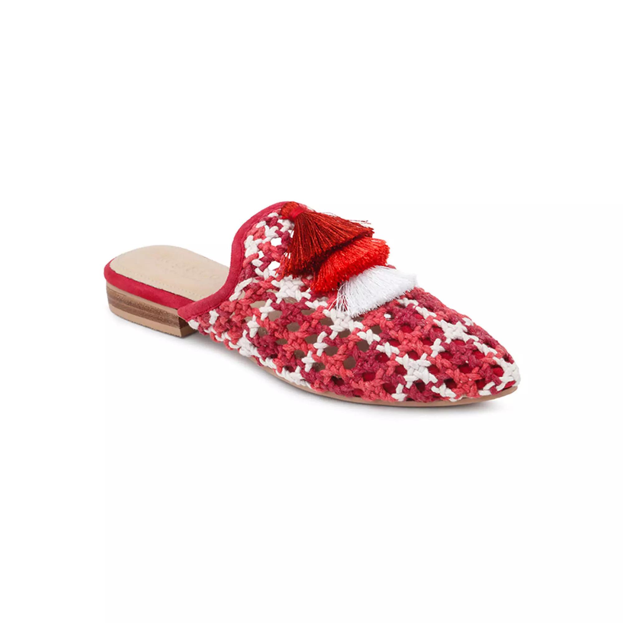 Rag & Co Mariana Women's Woven Mules, Size: 5, Red Product Image