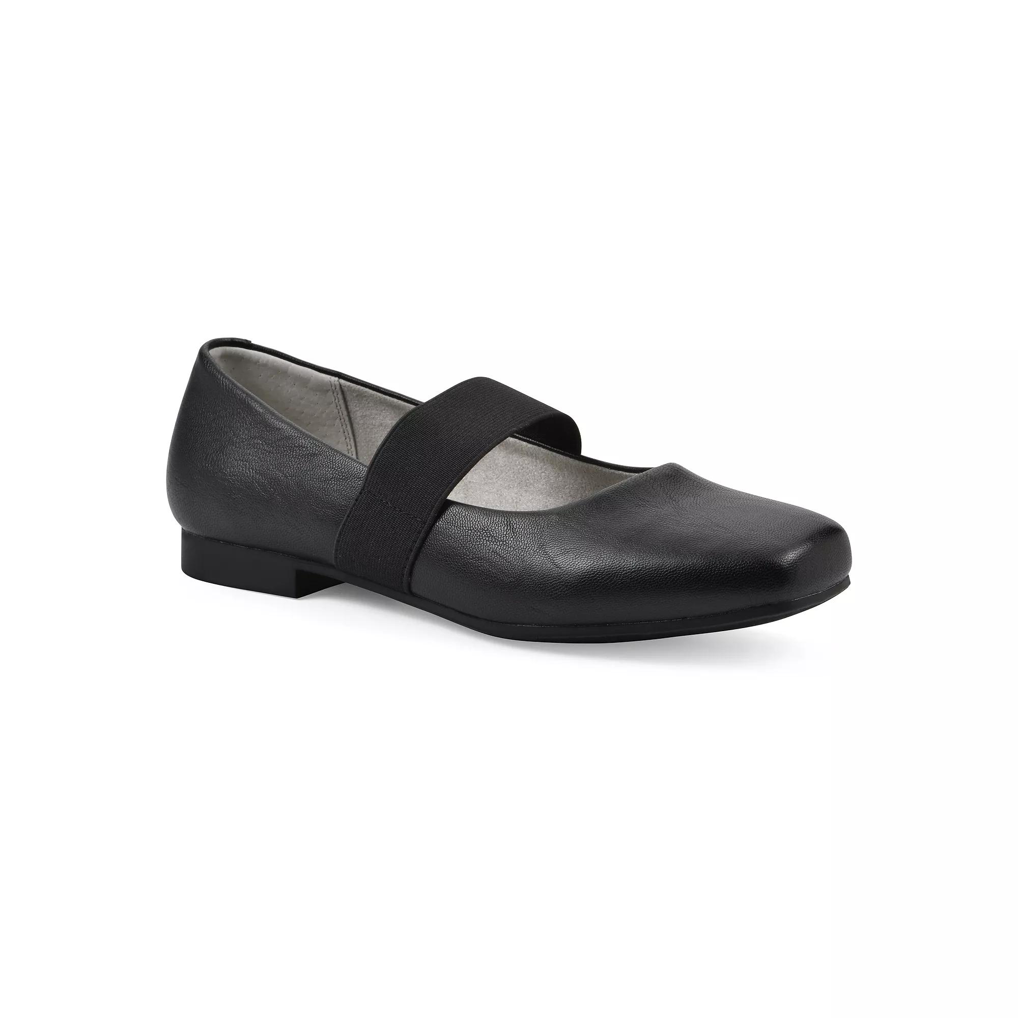 Cliffs by White Mountain Besimi Women's Mary Jane Flats, Size: 8.5, Black Smo Product Image