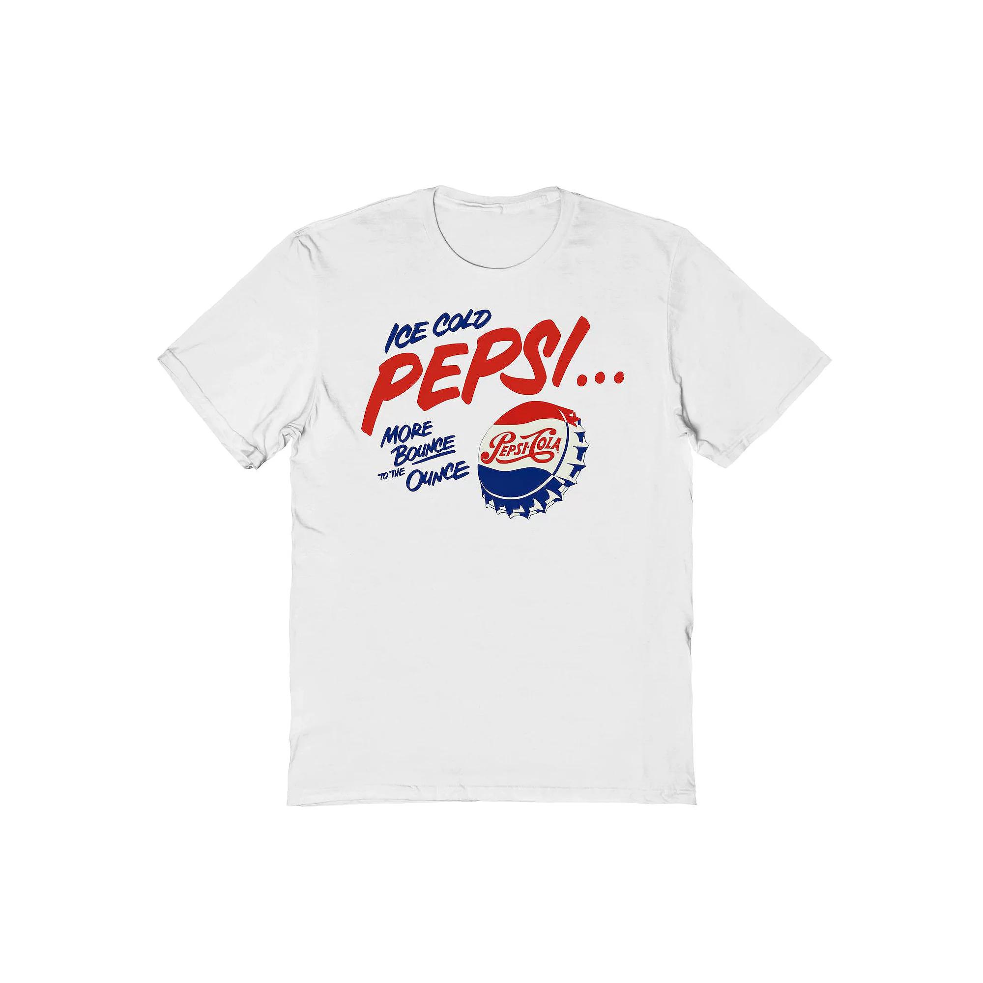 Men's Pepsi Ice Cold Pepsi Vintage Ad Graphic Tee, Size: Small, White Product Image