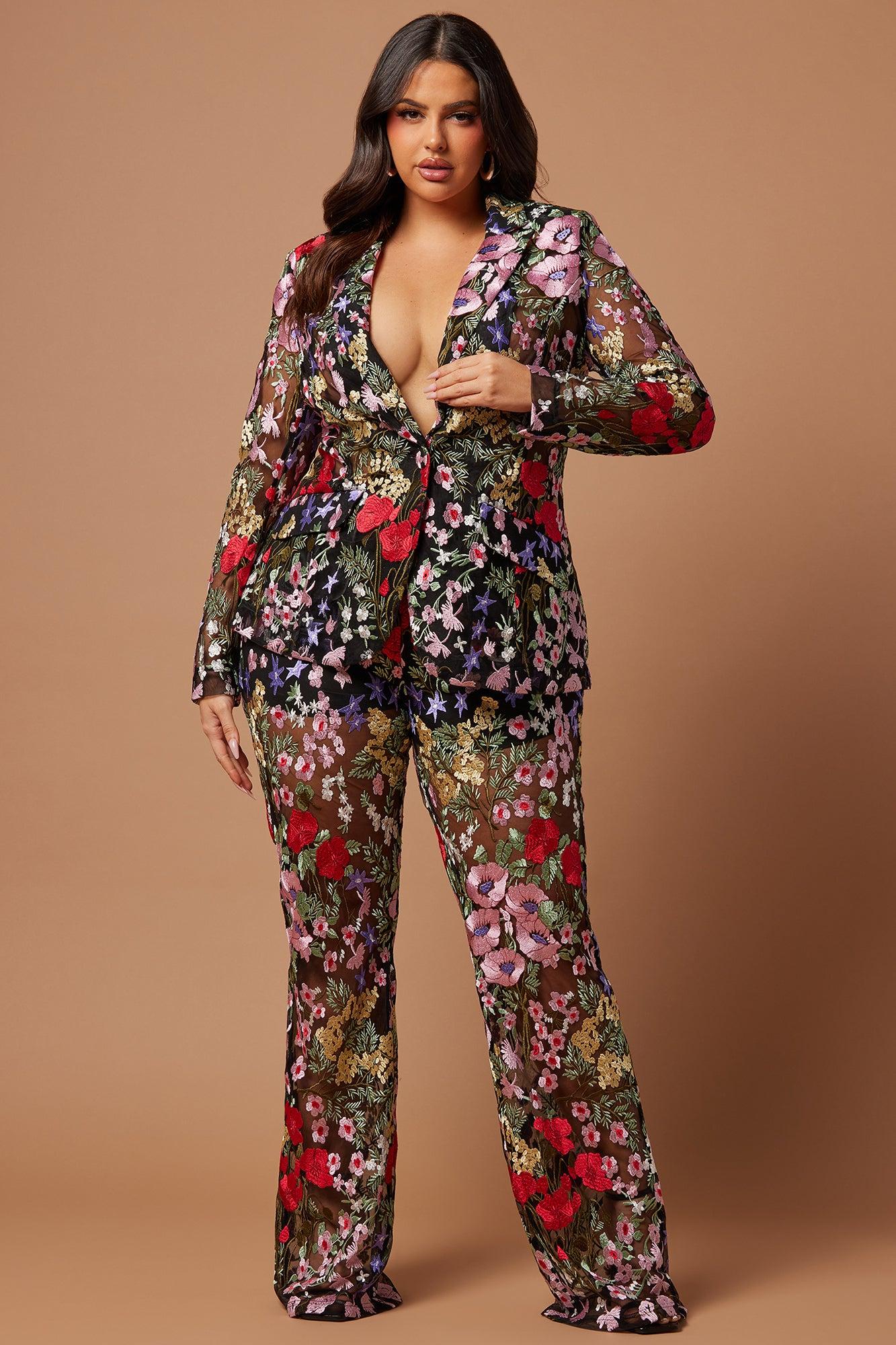 Erin Embroidered Blazer - Black/combo Product Image