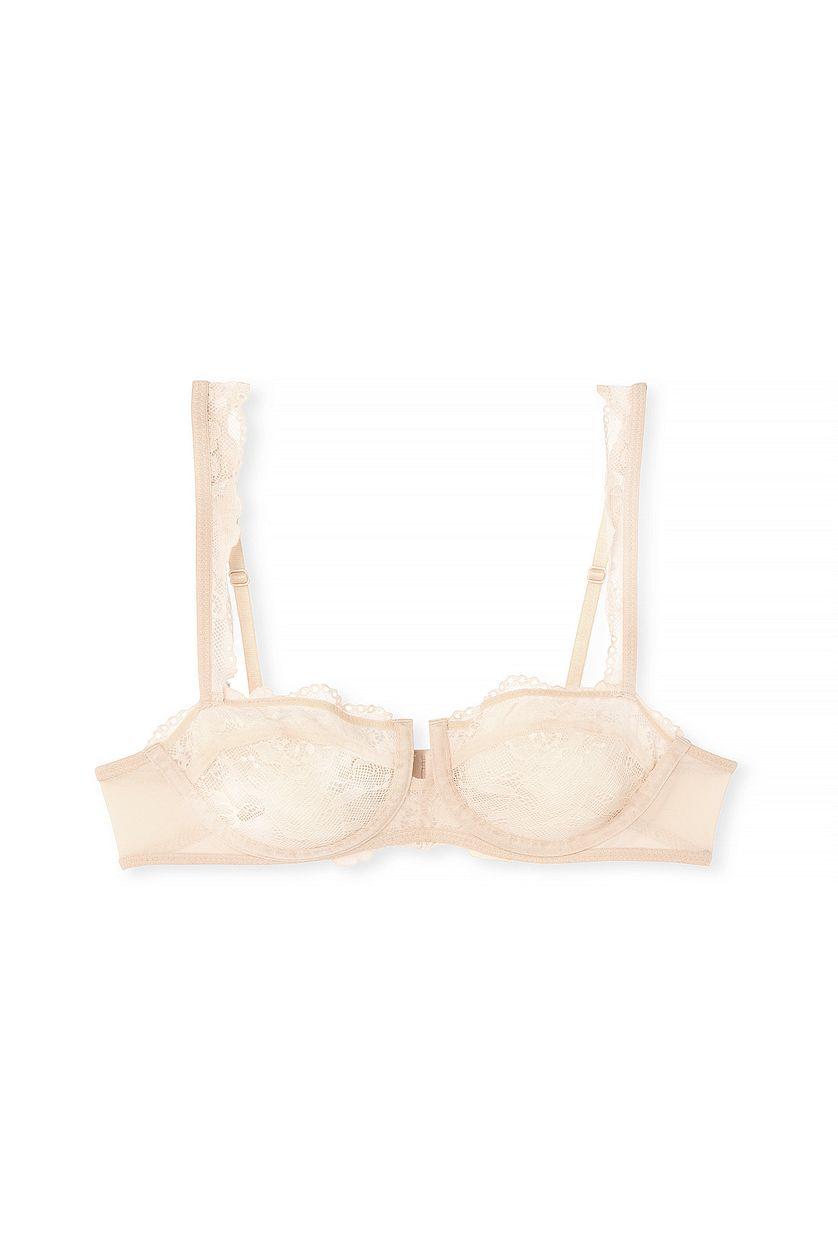 Wide Strap Lace Balconette Bra Product Image