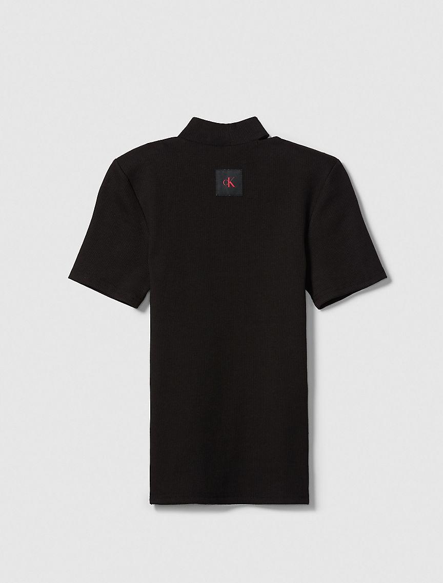 Cut Out Slim Crewneck T-Shirt Product Image