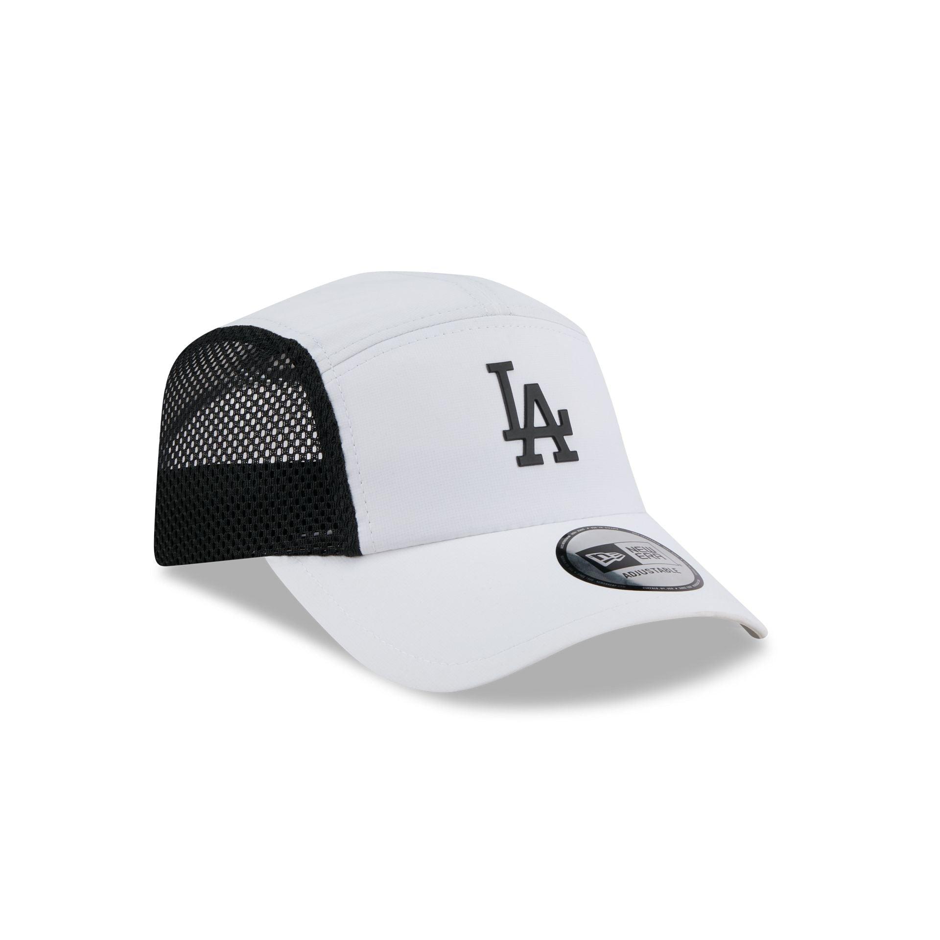 Los Angeles Dodgers White Poly Runner Adjustable Hat Male Product Image