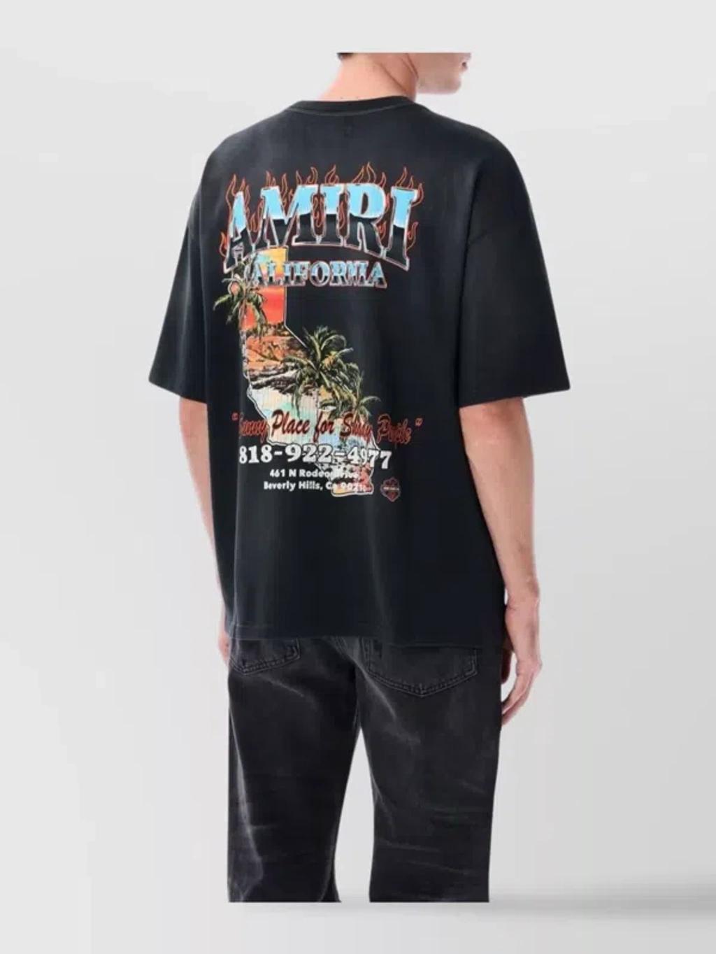 AMIRI Hollywood Oversized T-shirt In Black Product Image