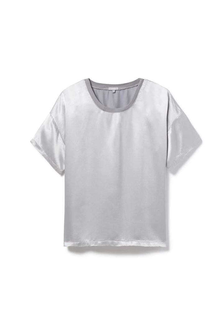 Kennedy Satin Crew-Neck Tee Product Image