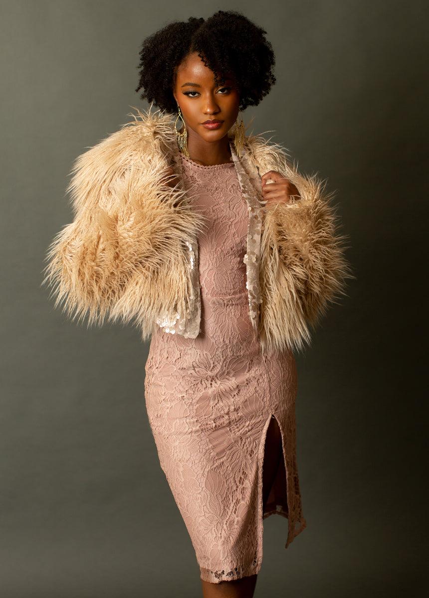 Iman Dress in Nude Pink Female Product Image