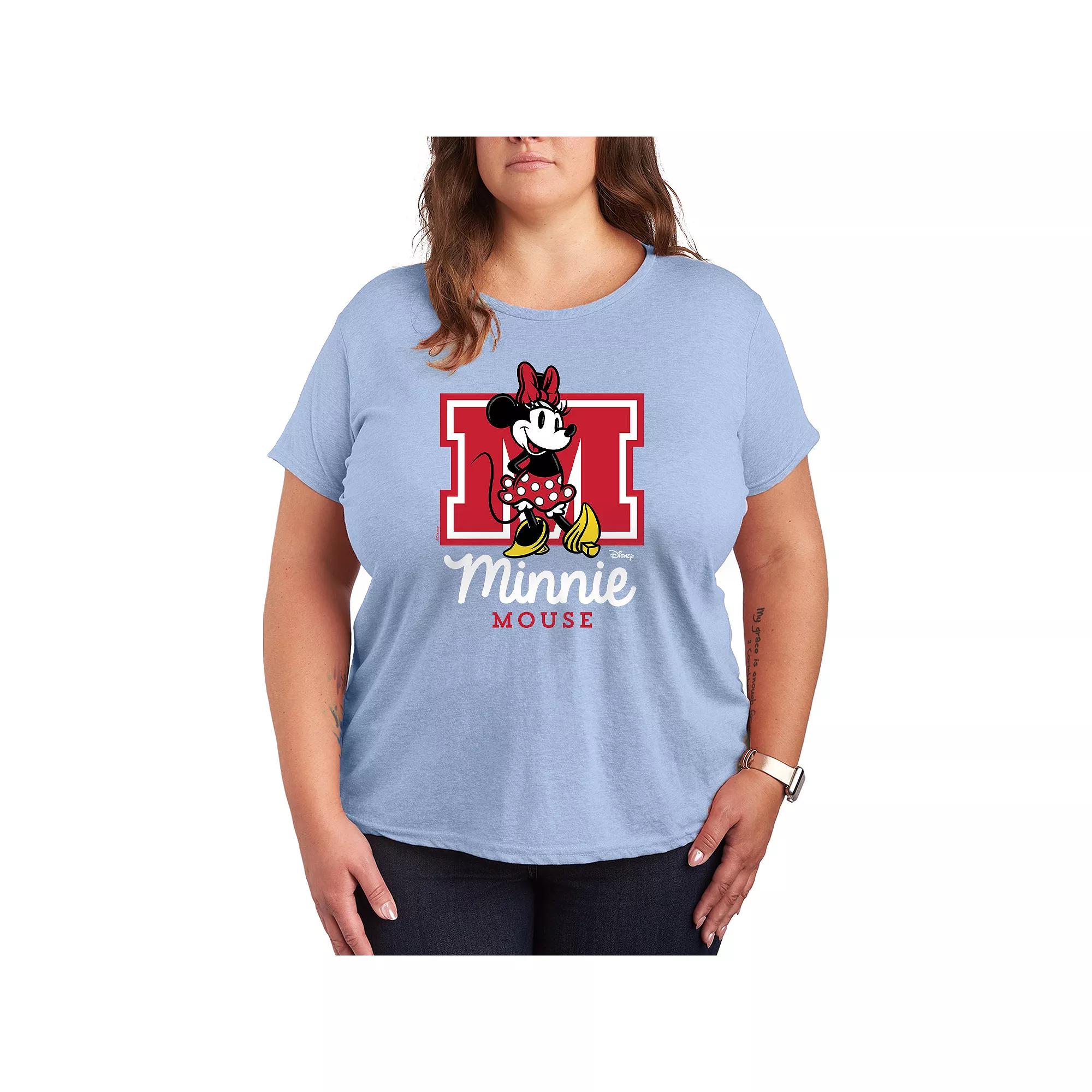 Disney's Minnie Mouse Plus Collegiate Graphic Tee, Women's,  Product Image