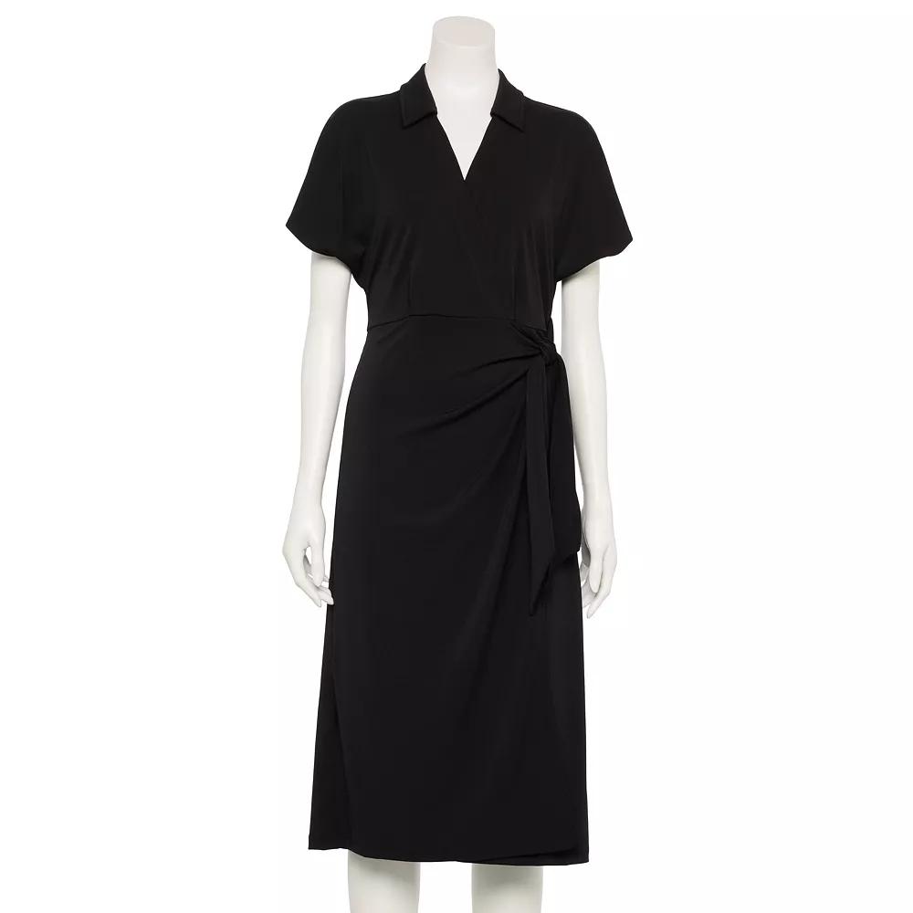 Womens Nine West Adaptive Dolman Sleeve Wrap Dress Product Image