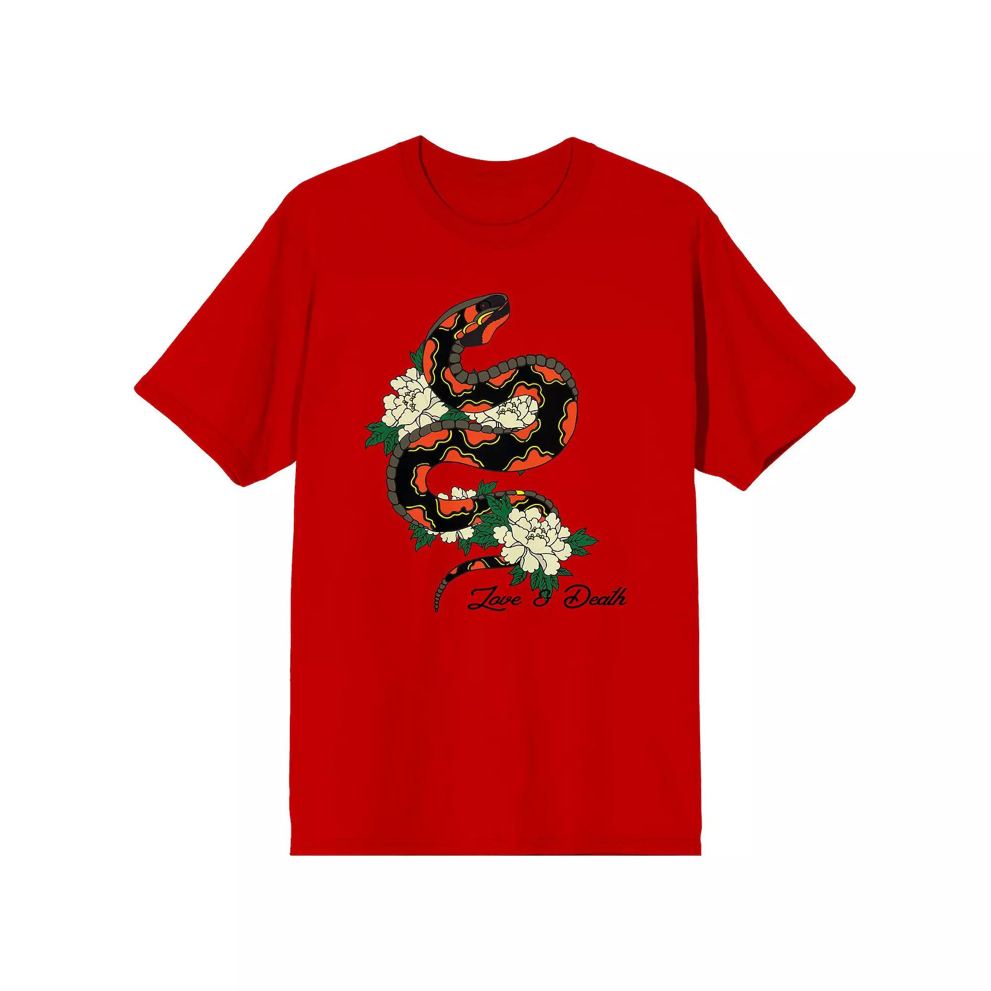 Men's Celestial Tropics Snake Tee, Size: XL, Red Product Image