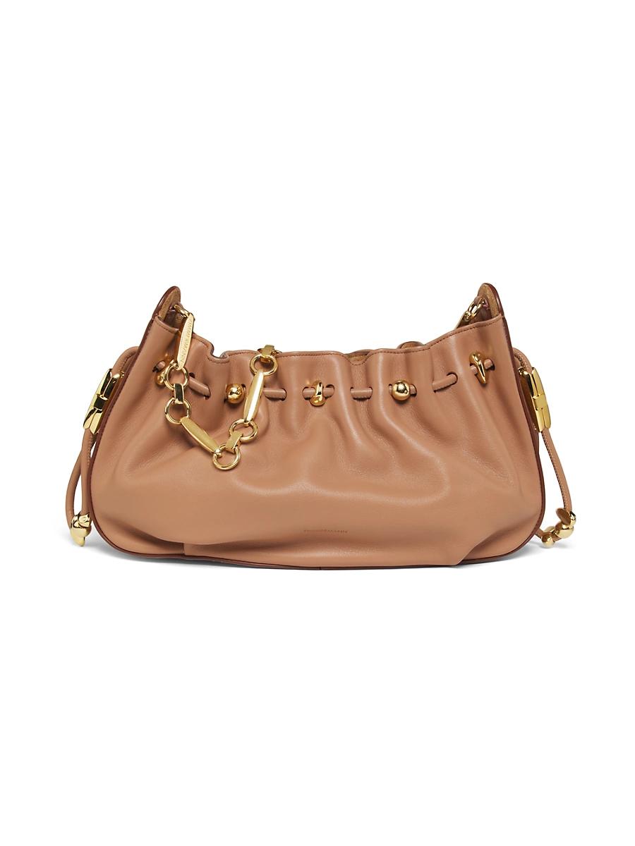 Womens Halcyon Leather Chain Shoulder Bag Product Image