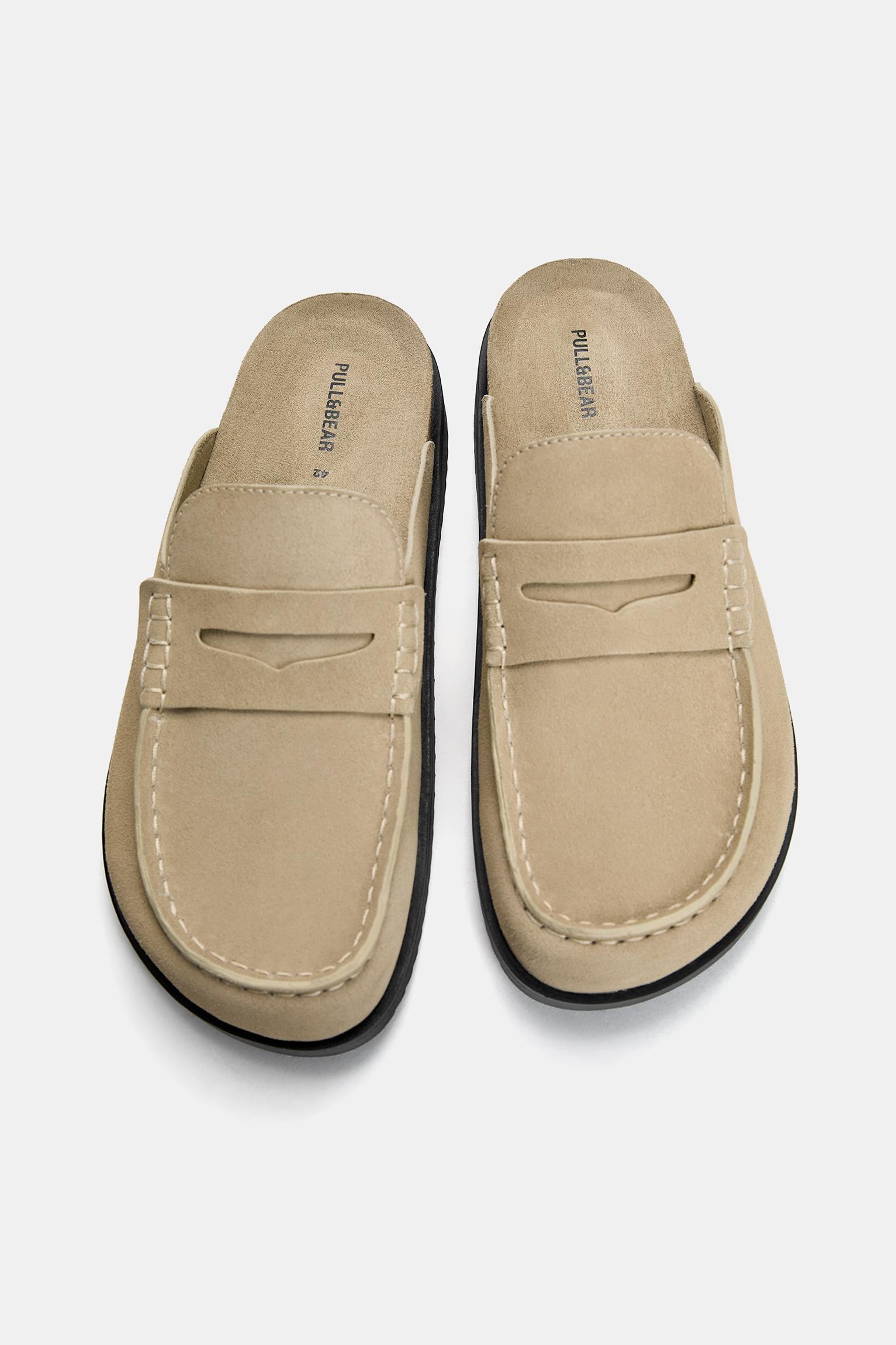 Leather clogs with penny strap Product Image