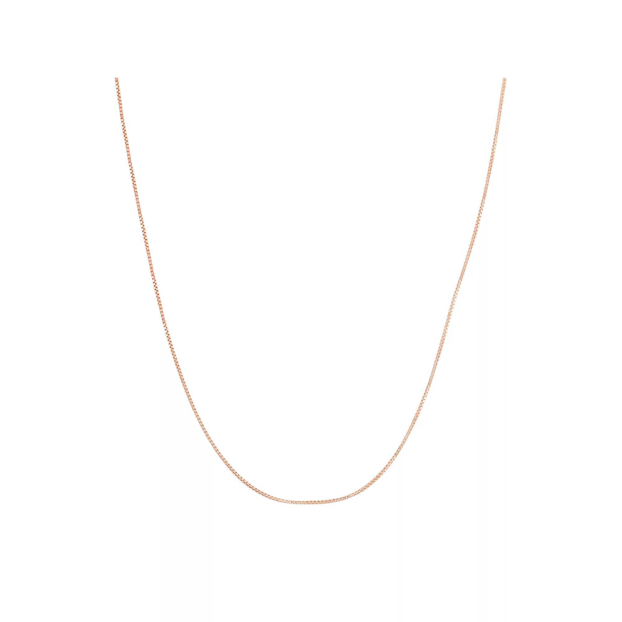 Jordan Blue 10k Gold Adjustable Box Chain Necklace - 22 in., Women's, Size: 22", Pink Product Image