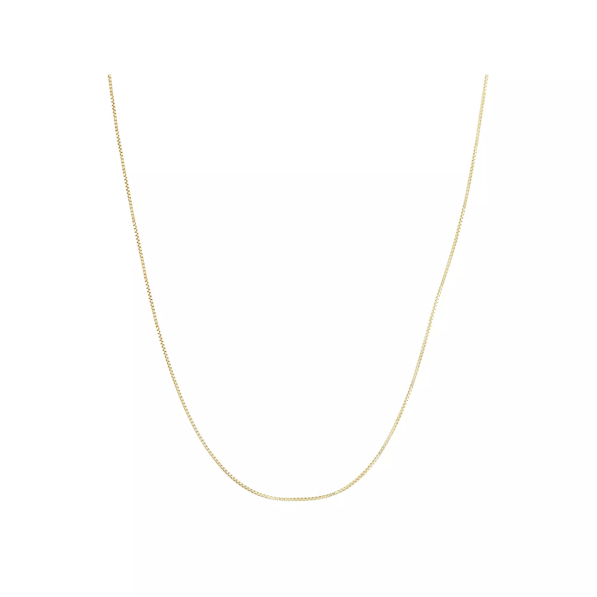 Jordan Blue 10k Gold Adjustable Box Chain Necklace - 22 in., Women's, Size: 22", Yellow Product Image