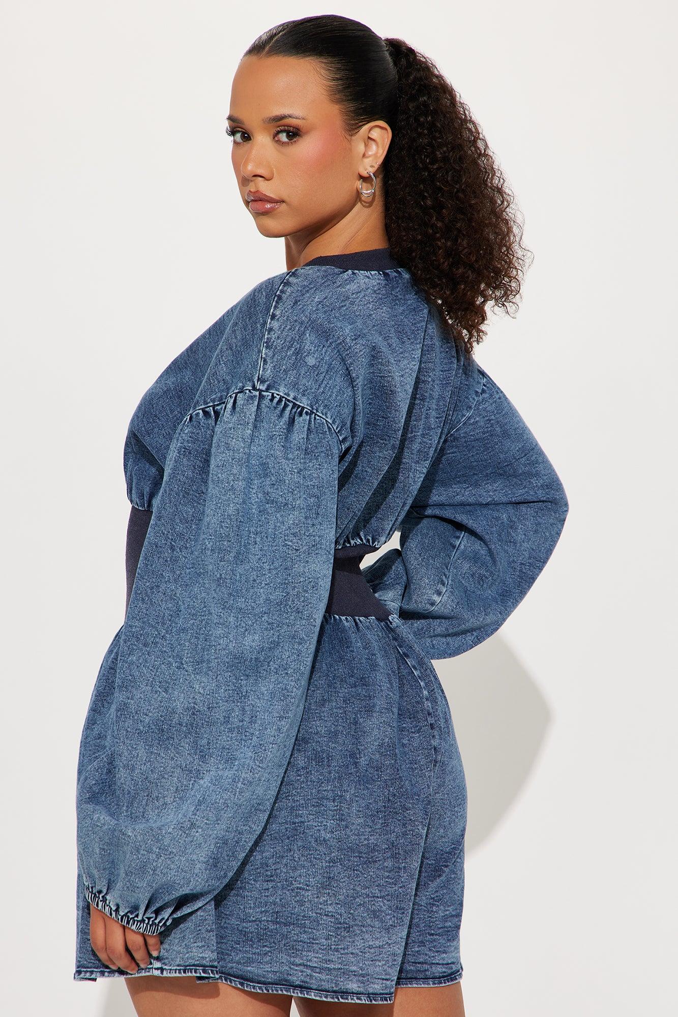 Becky Denim Romper - Medium Wash Product Image