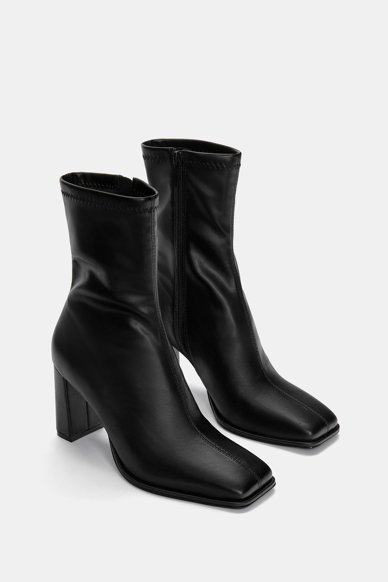 Stretch heeled ankle boots Product Image