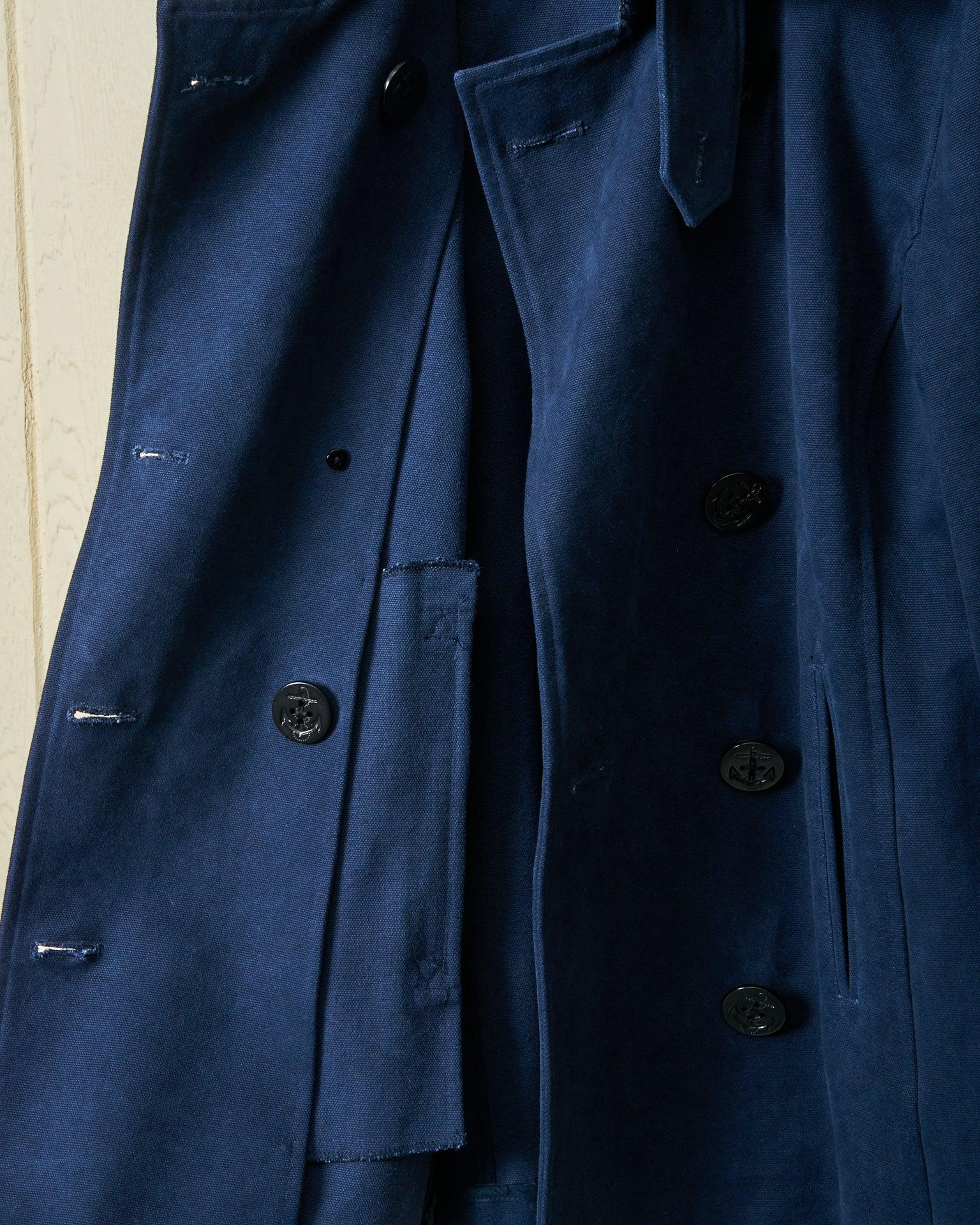 Women's Cropped Peacoat in Navy Product Image