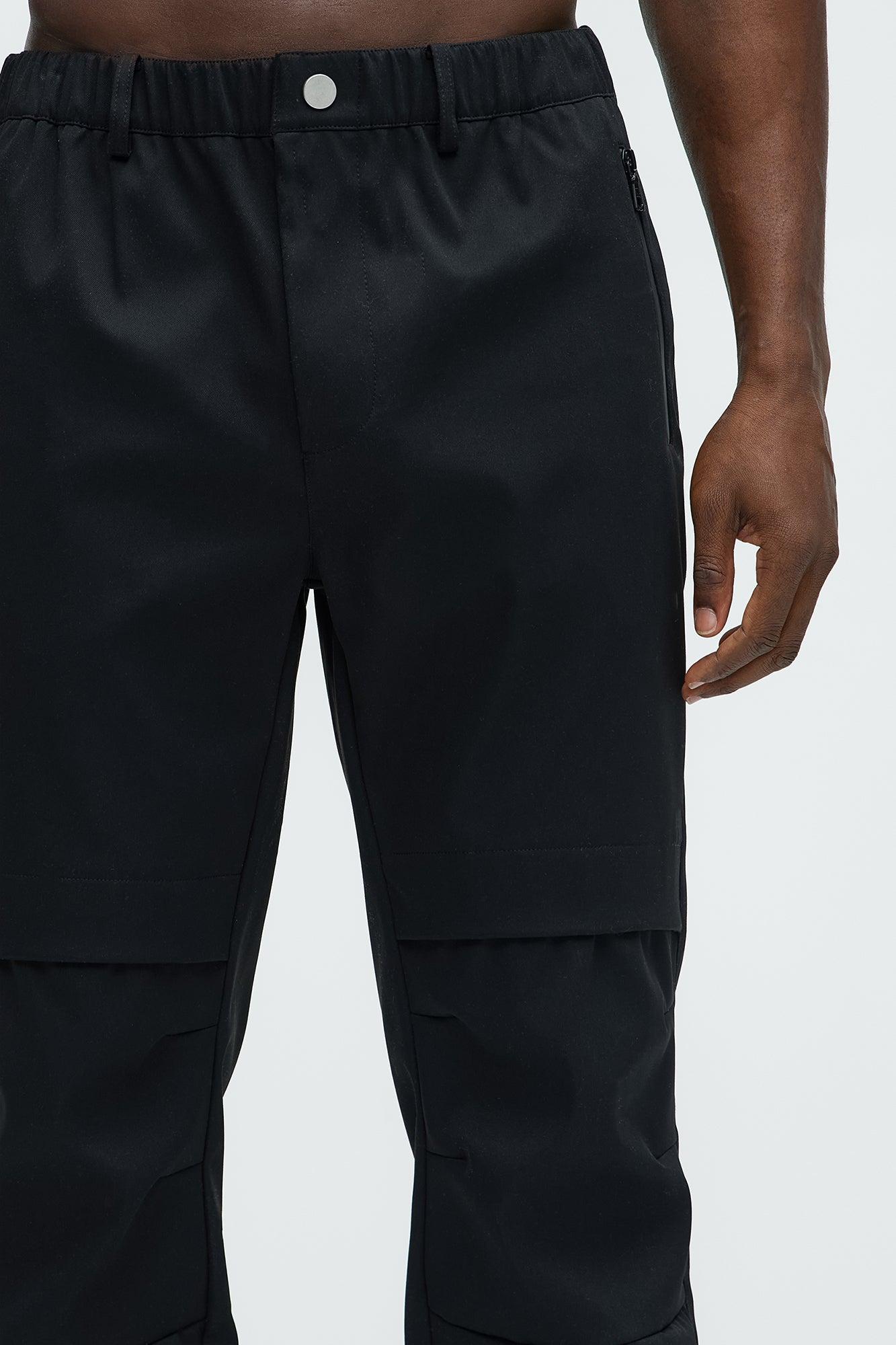 Alwin Zip Tech Pants - Black Product Image