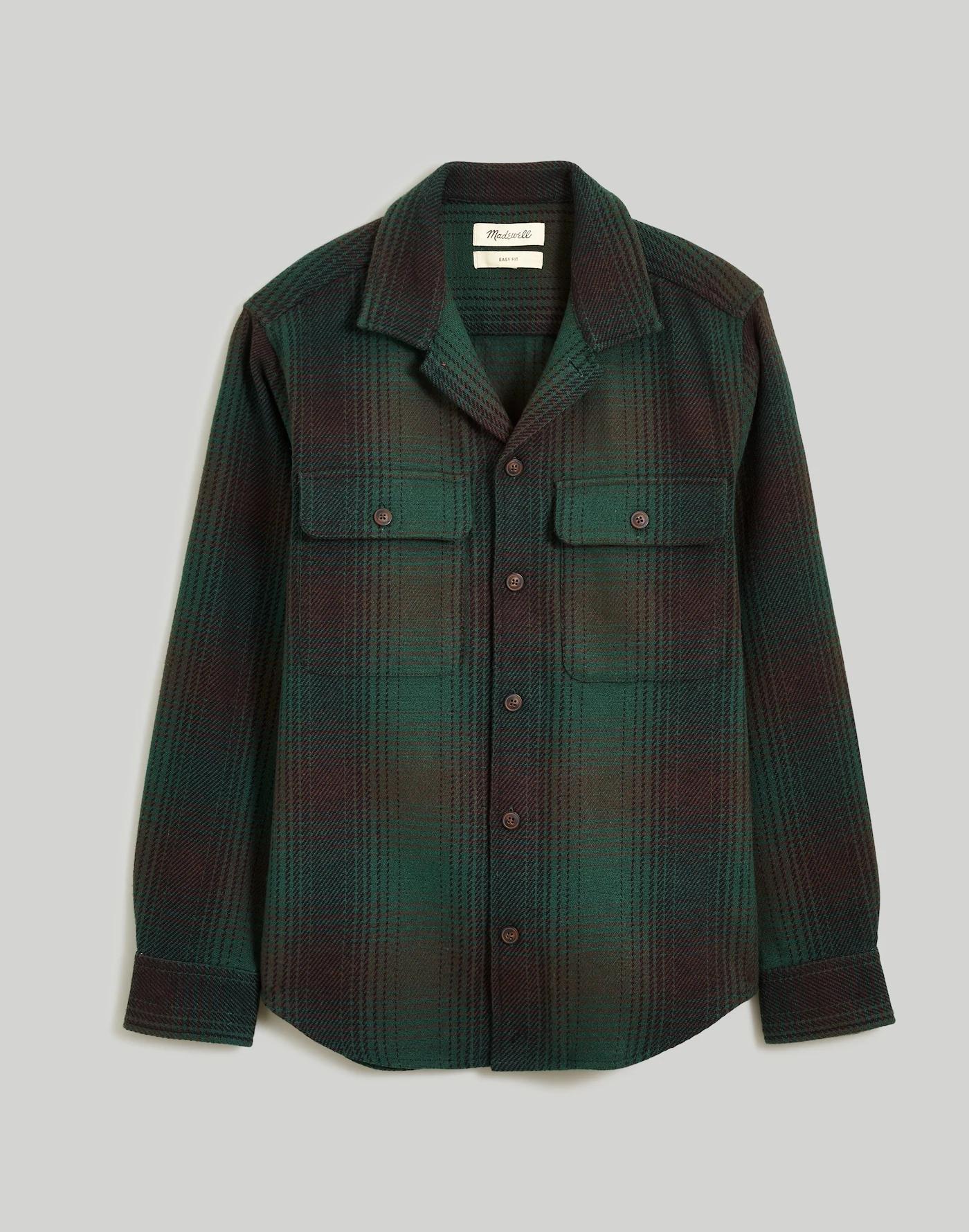 Brushed Easy Shirt-Jacket in Italian Fabric Product Image