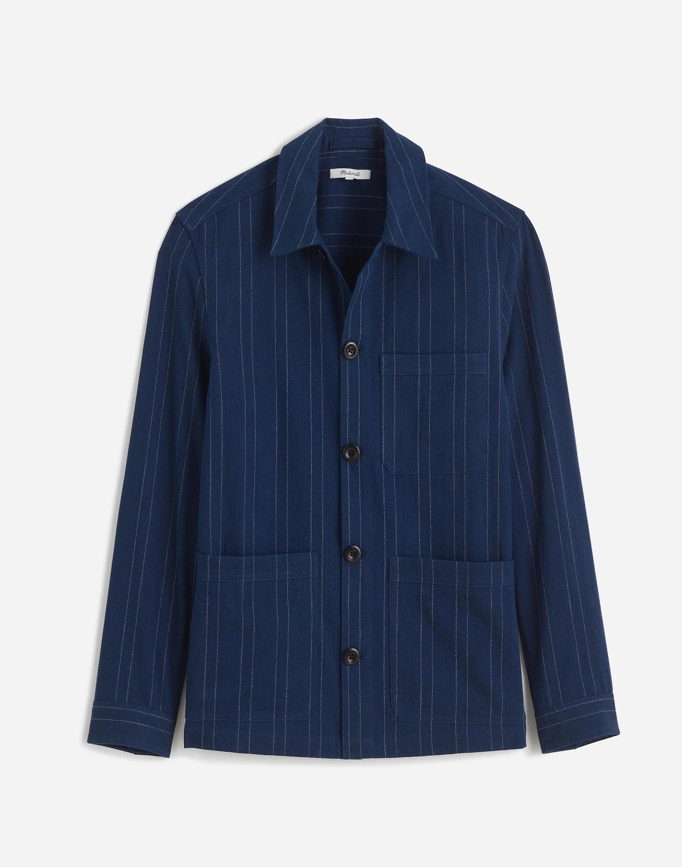 Chore Jacket in Indigo-Dyed Stripe Product Image