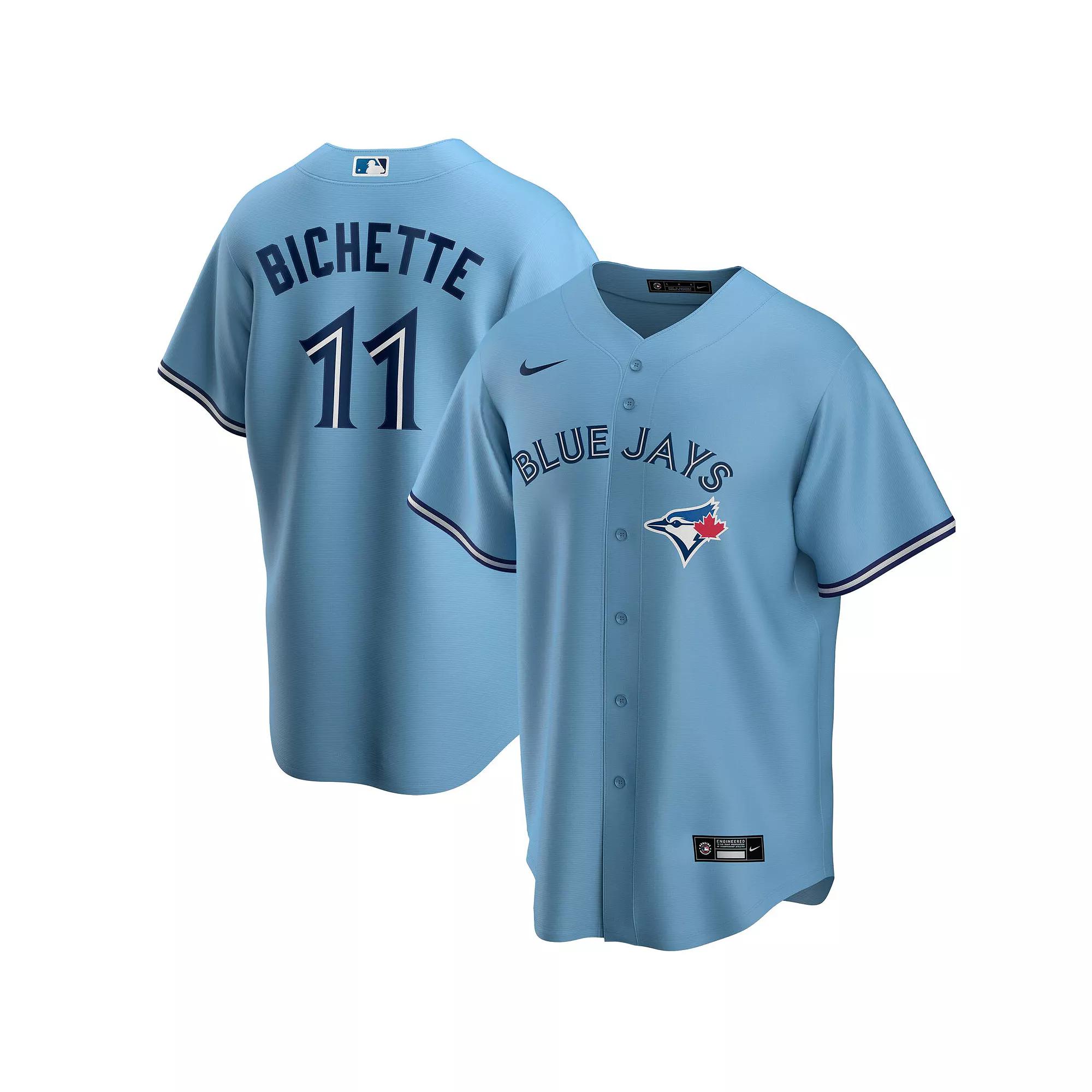 Men's Nike Bo Bichette Powder Blue Toronto Blue Jays Alternate Replica Player Name Jersey,  Product Image