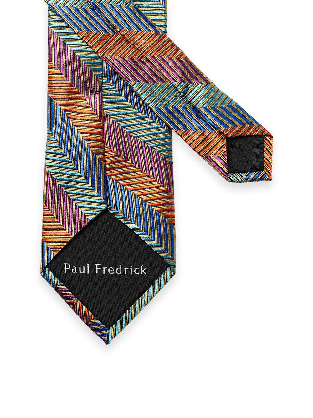 Stripe Woven Silk Tie - Multi Product Image