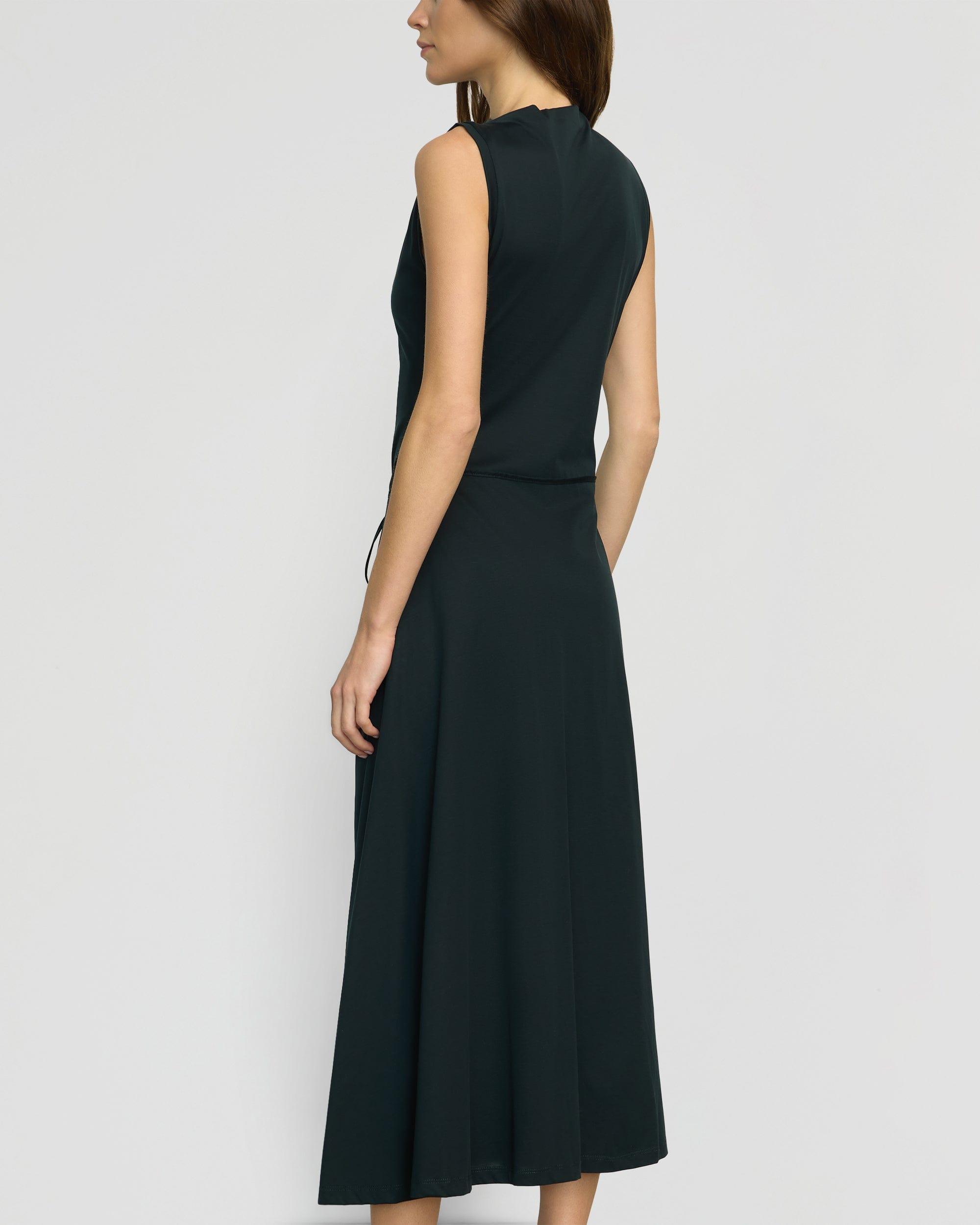 Amelia Asymmetric-Neck Wrap Dress Product Image