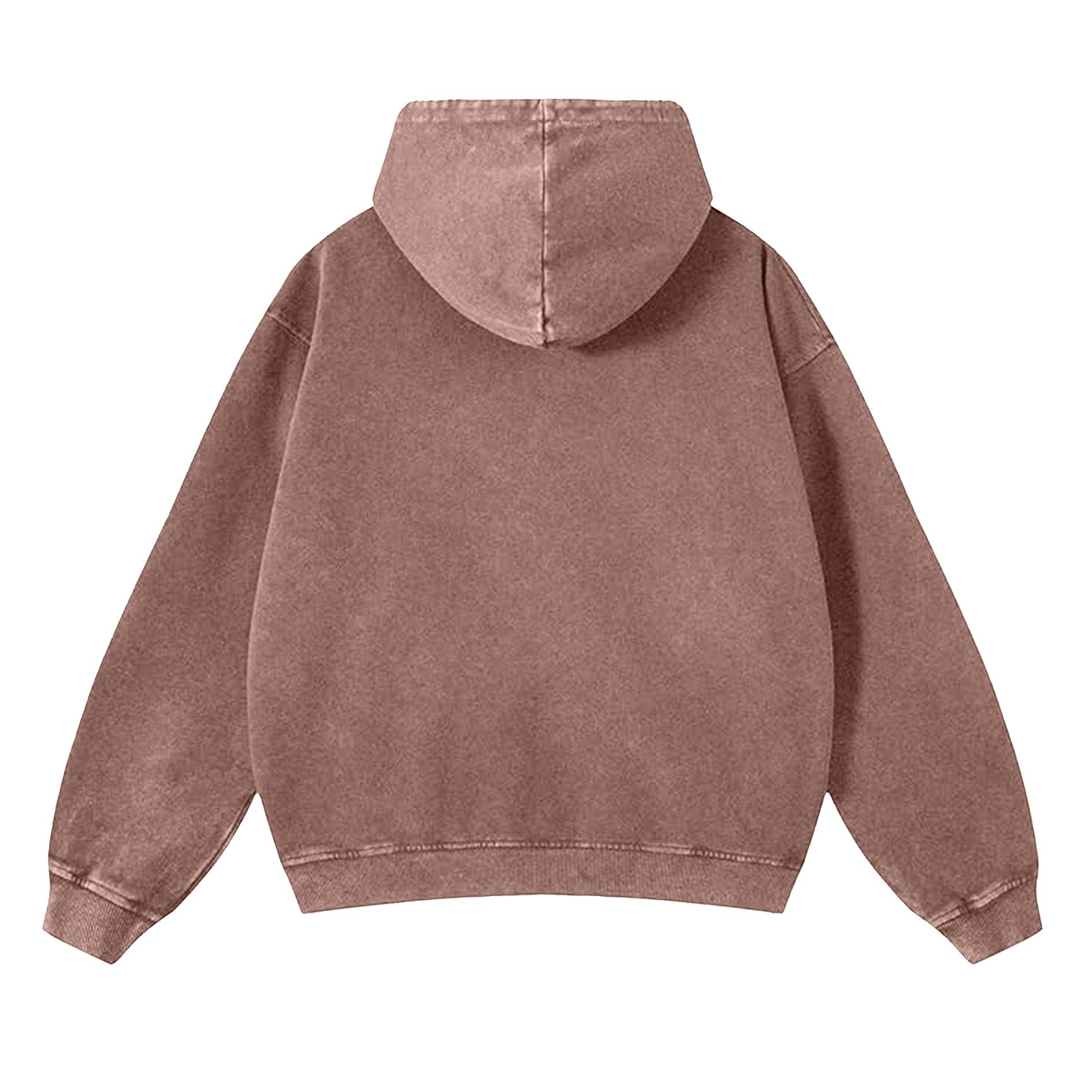 Sopula Essential Washed Cotton Zip-Up Hoodie Product Image