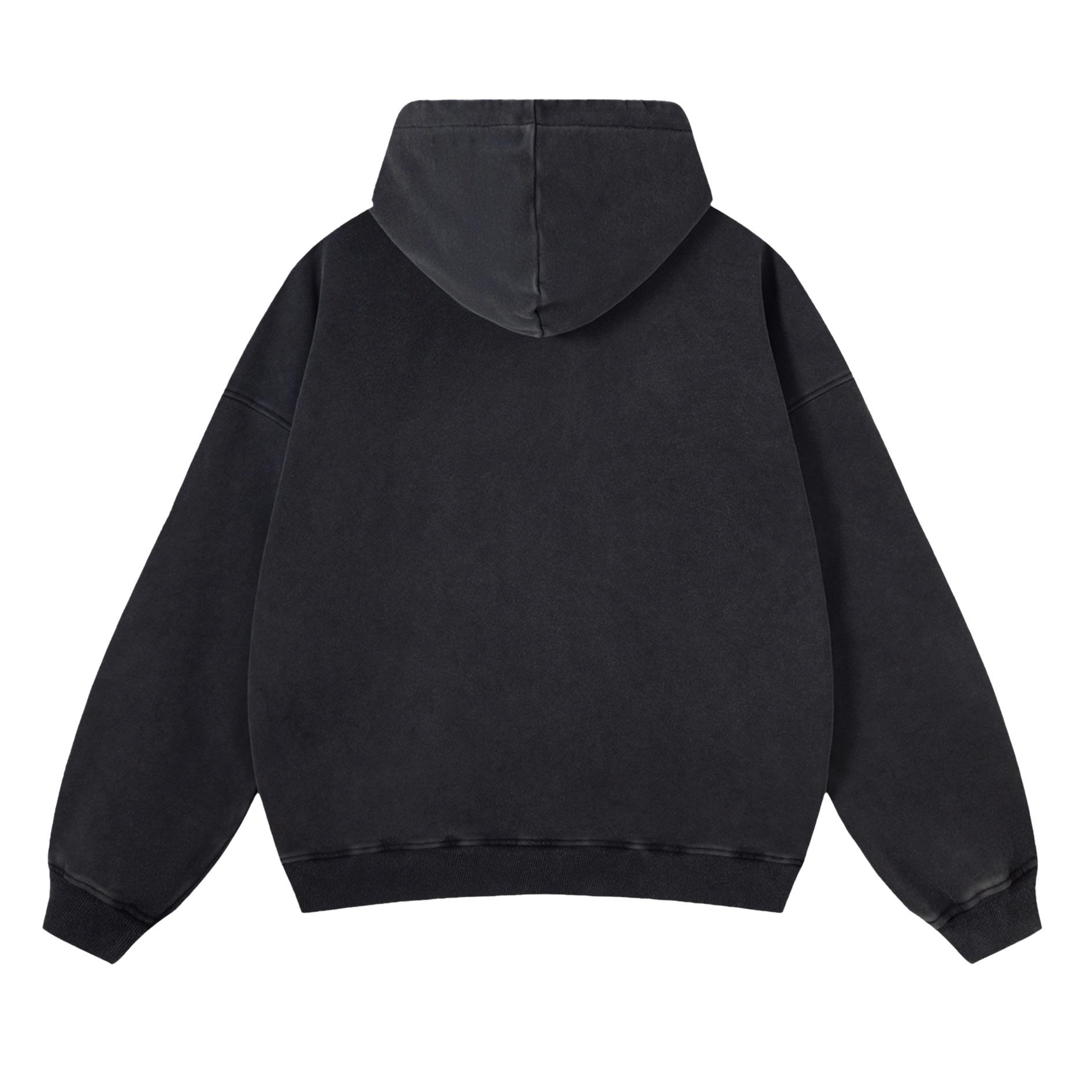 Sopula Essential Washed Cotton Zip-Up Hoodie Product Image