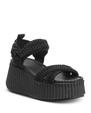 Nama Stitch Ankle-Strap Flatform Sandals Product Image