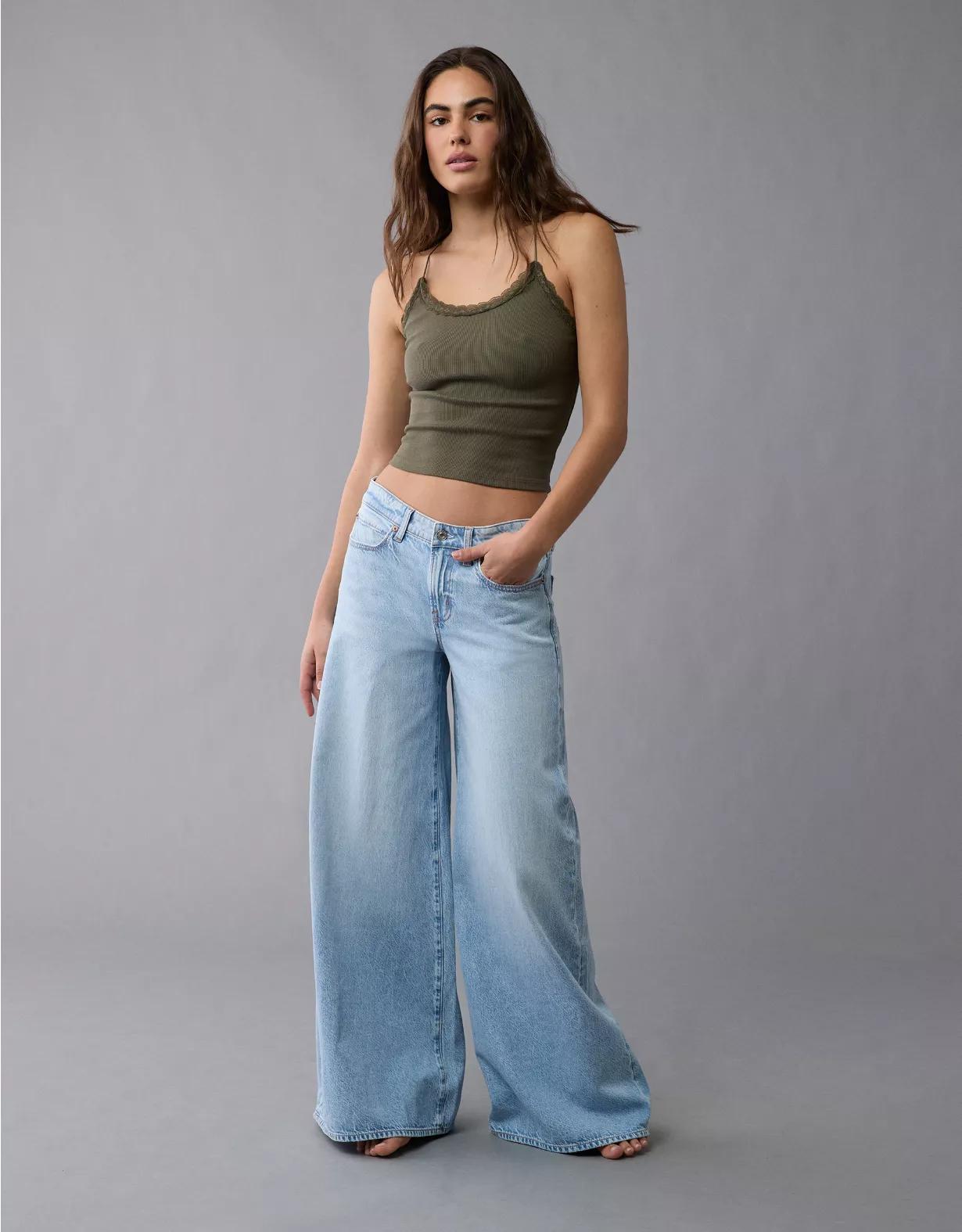 AE Strappy Go Lucky Cropped Lace Tank Top Product Image